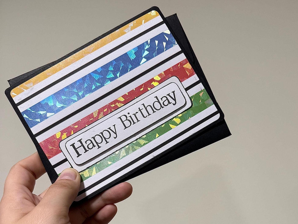 Holographic Happy Birthday Card | Handmade for Him Card