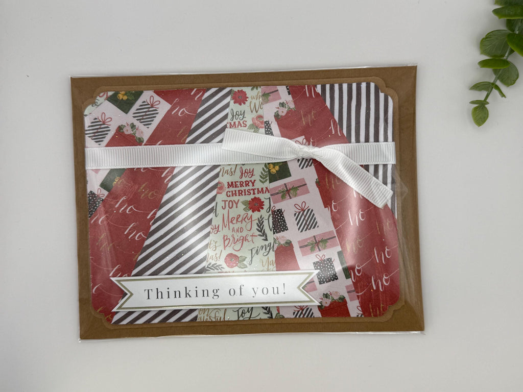 Thinking of You Christmas Card | Handmade Holiday Greeting Card