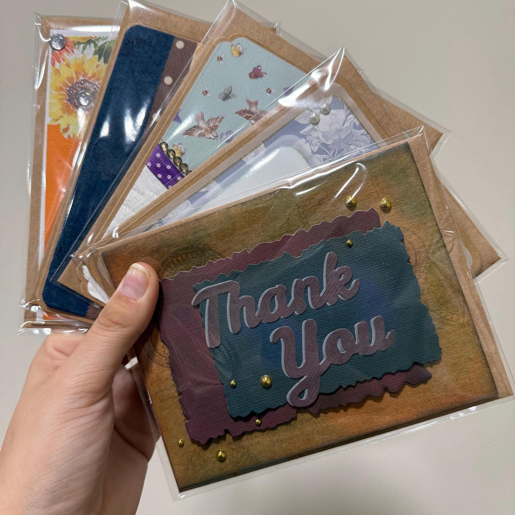 Handmade Greeting card set of 5 | Rustic Mixed Occasion Cards