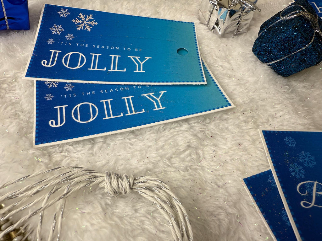 Blue Printable Winter Gift Tags | Digital Download PDF