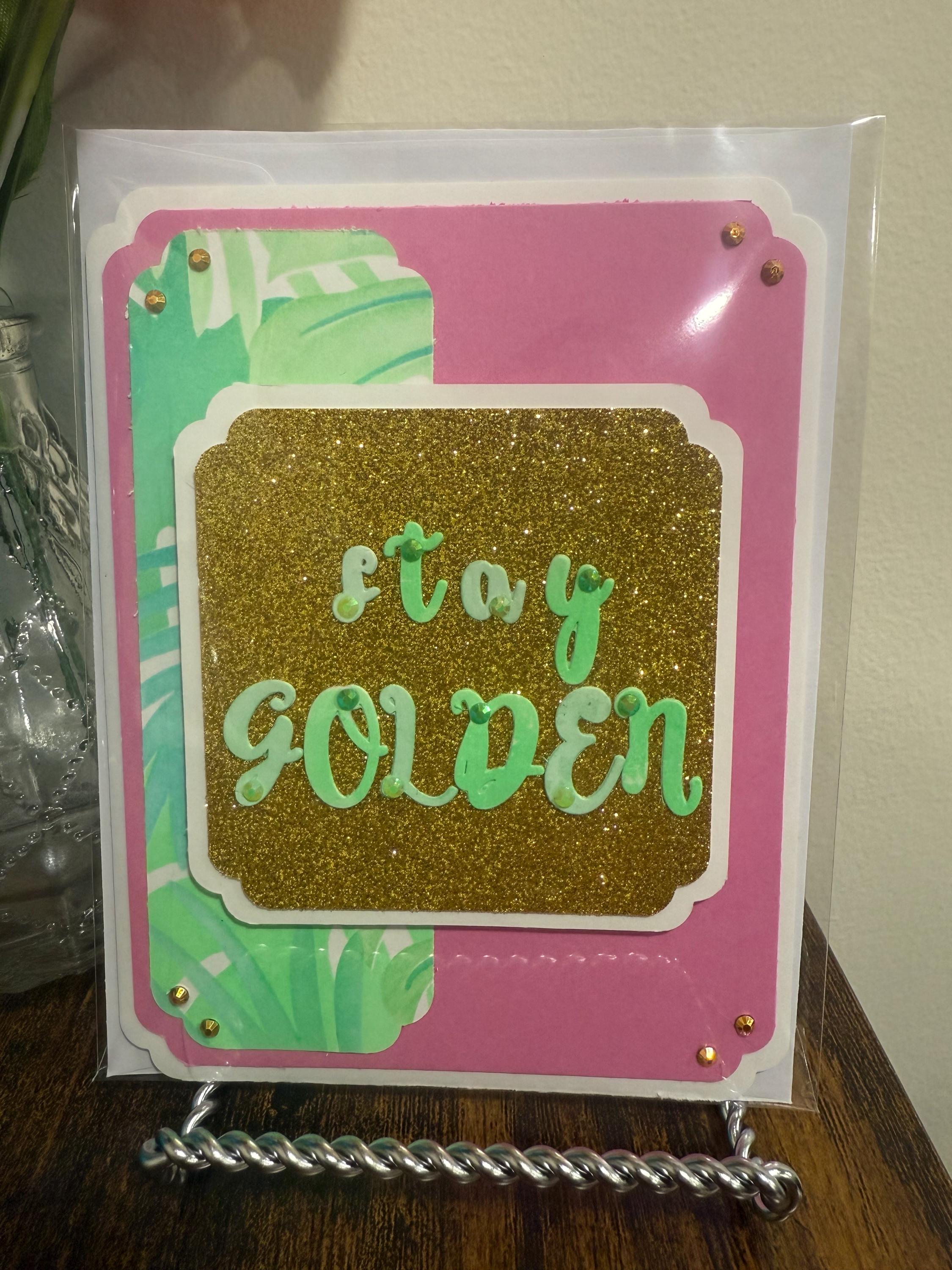 Sassy Handmade Glitter Greeting Card