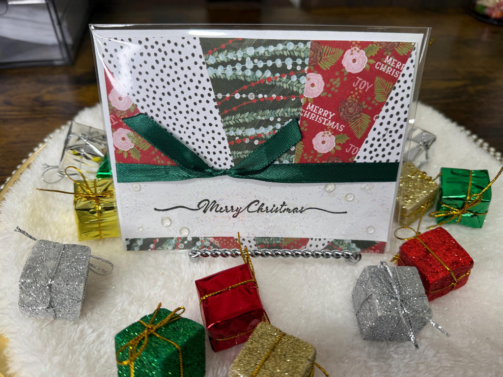 Handmade Merry Christmas Card | Classic Holiday Colors Greeting Card