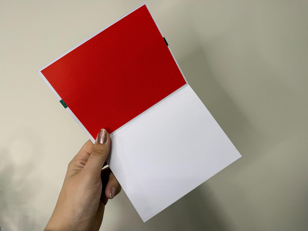 Handmade Merry Christmas Card | Classic Holiday Colors Greeting Card