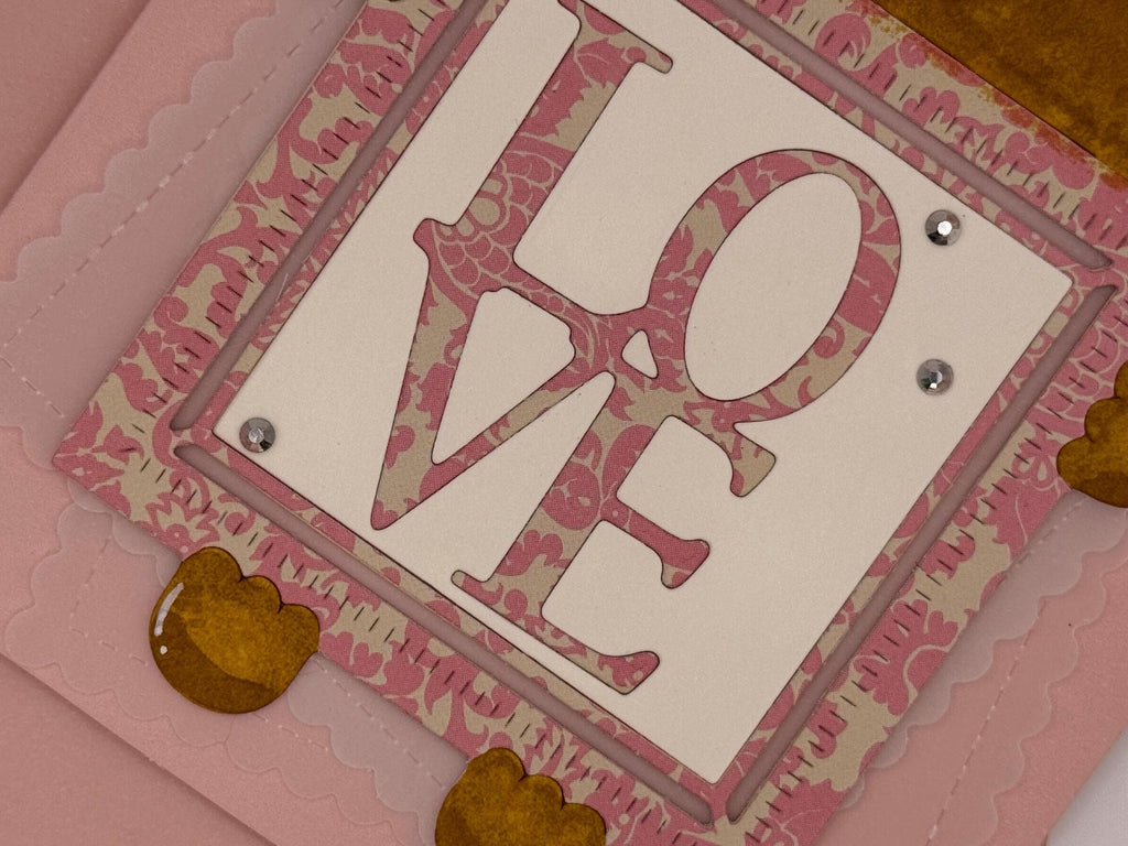 Baby Girl, Pink Bear | Handmade New Baby Greeting Card