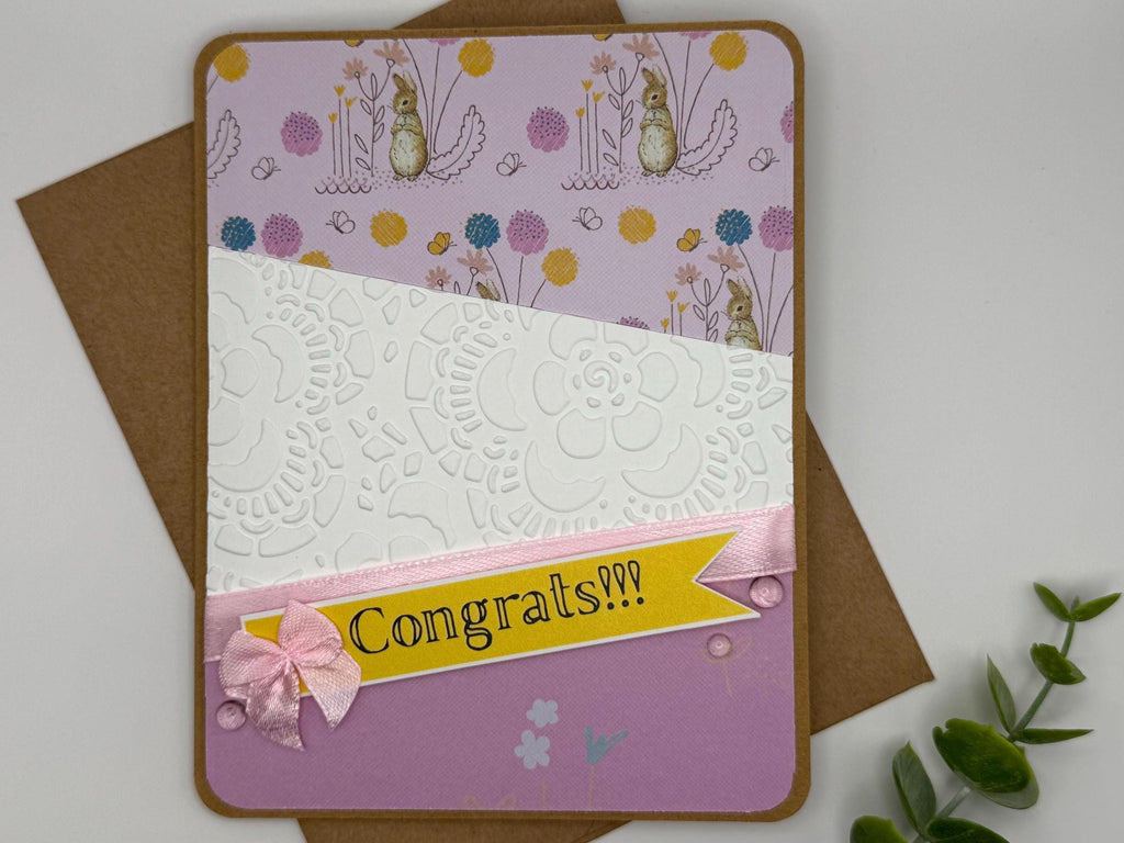 Handmade Baby Shower Card | Congratulations Card