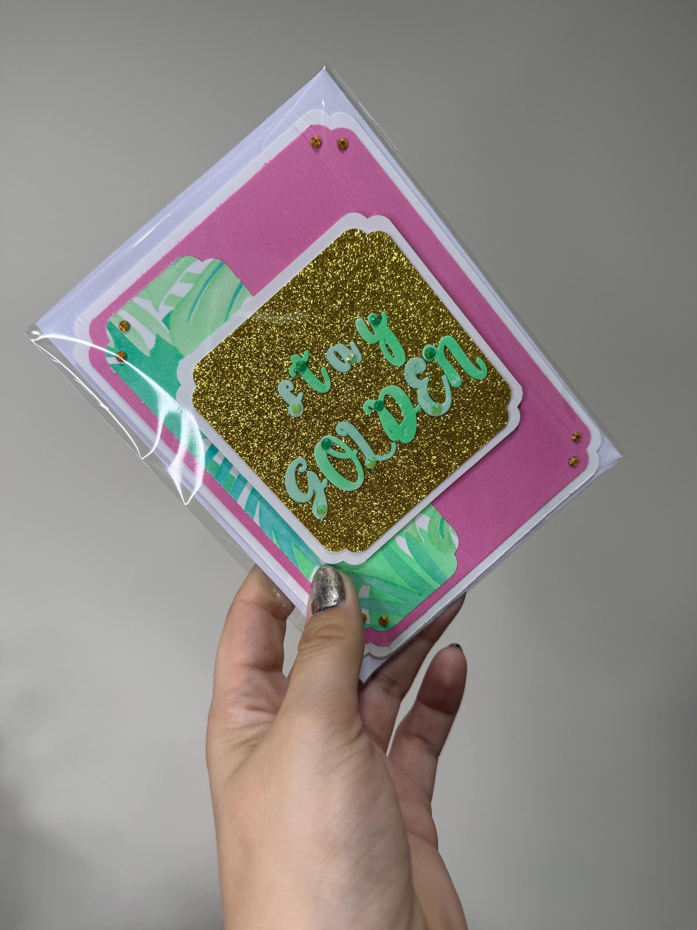 Sassy Handmade Glitter Greeting Card