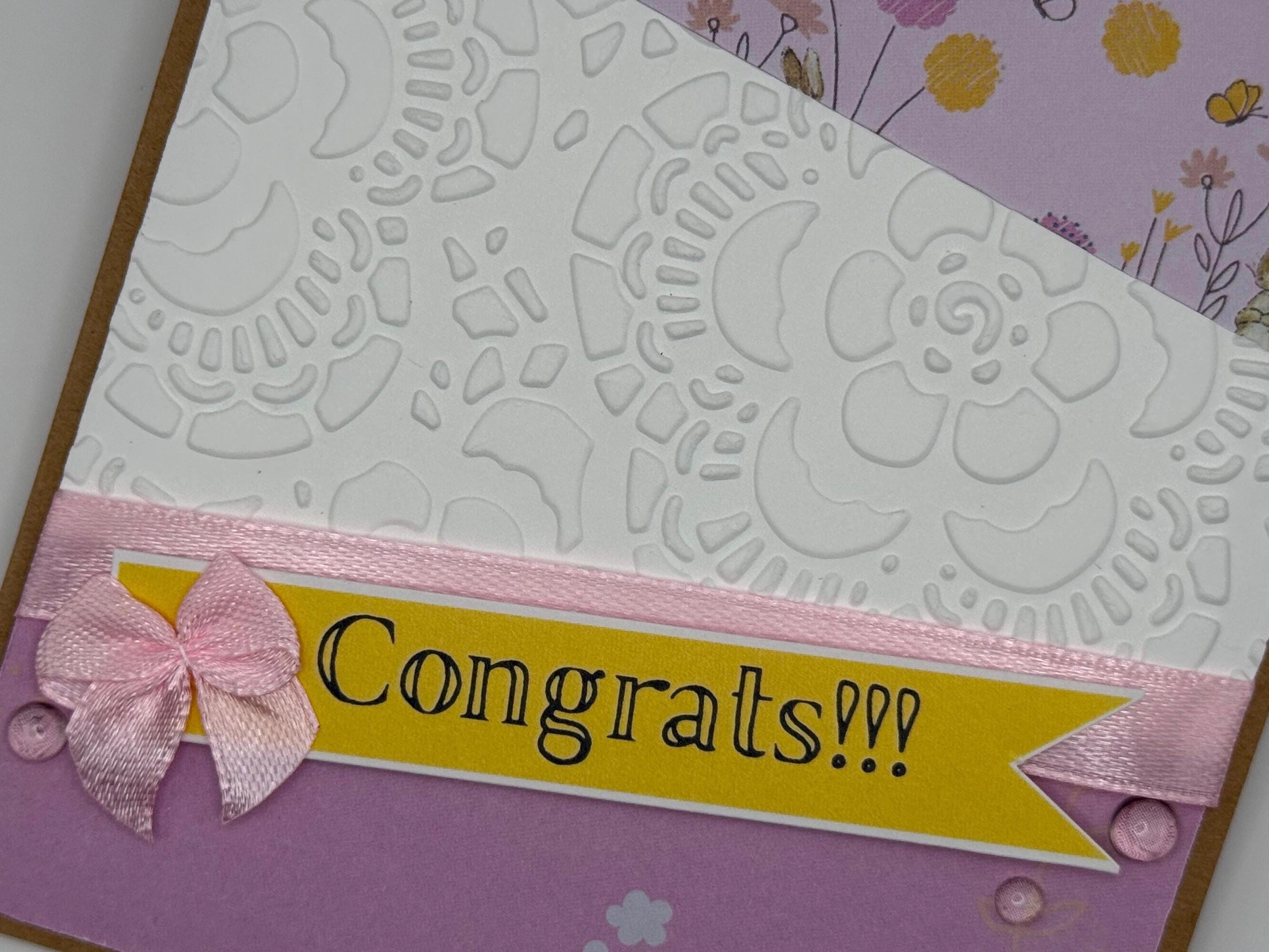 Handmade Baby Shower Card | Congratulations Card