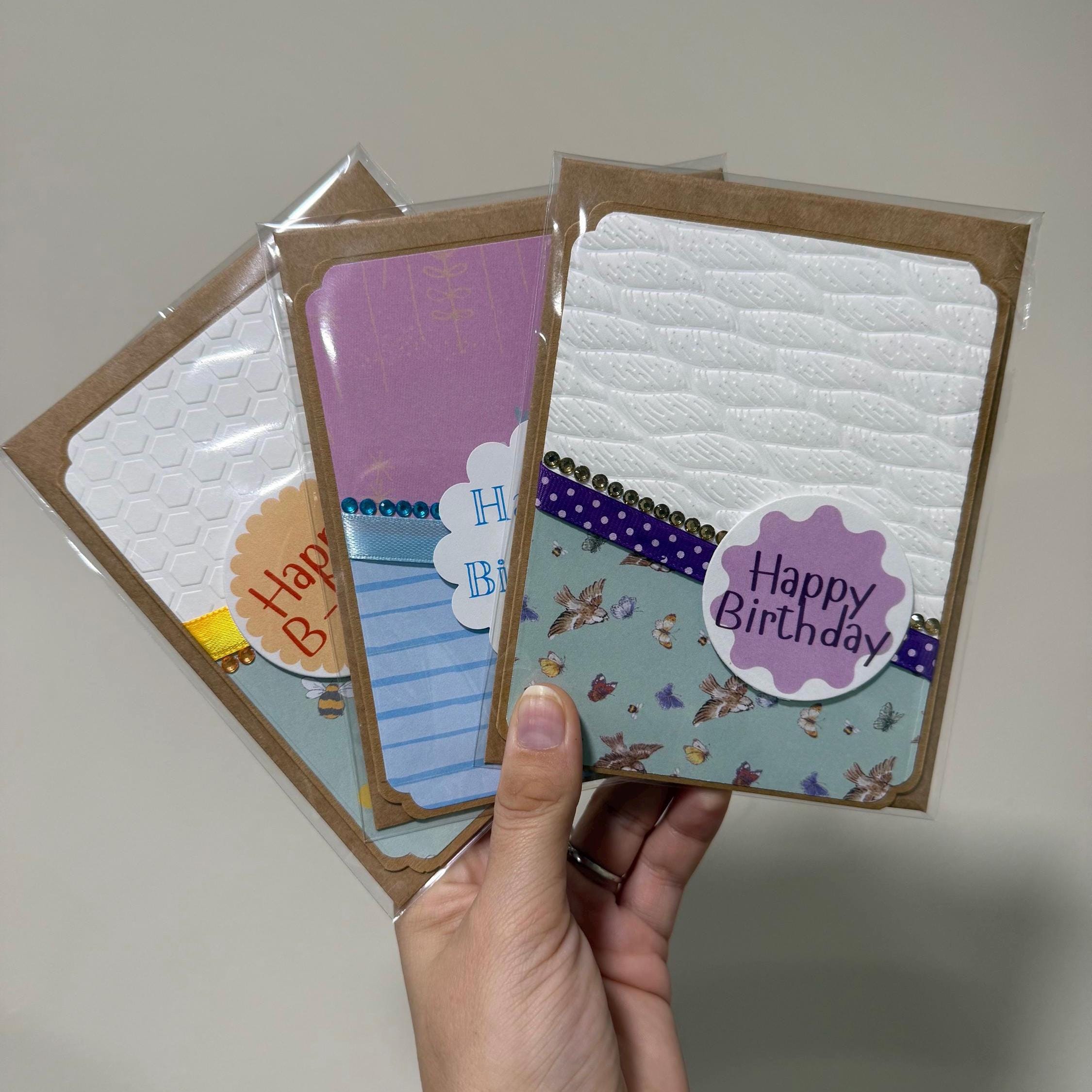 Handmade Birthday Card Set of 5 | Assorted Greeting Card Pack