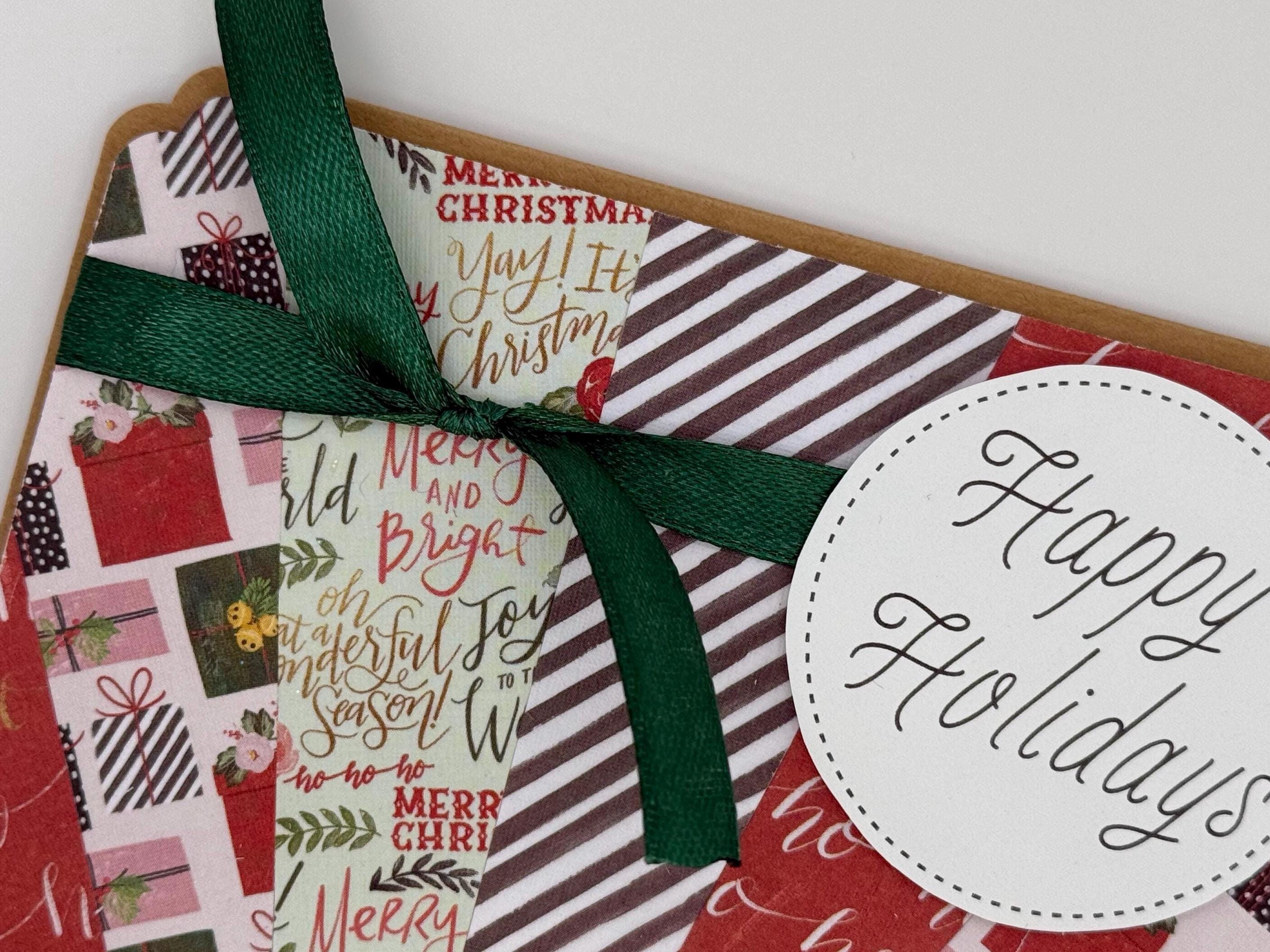 Happy Holidays Card | Handmade Patchwork Christmas Card