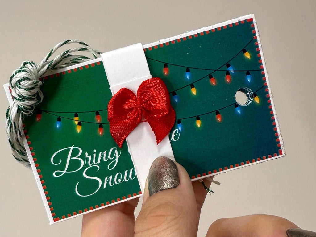 Green Christmas Gift Tag 10 Pack | 5 Styles of Handmade Holiday Labels