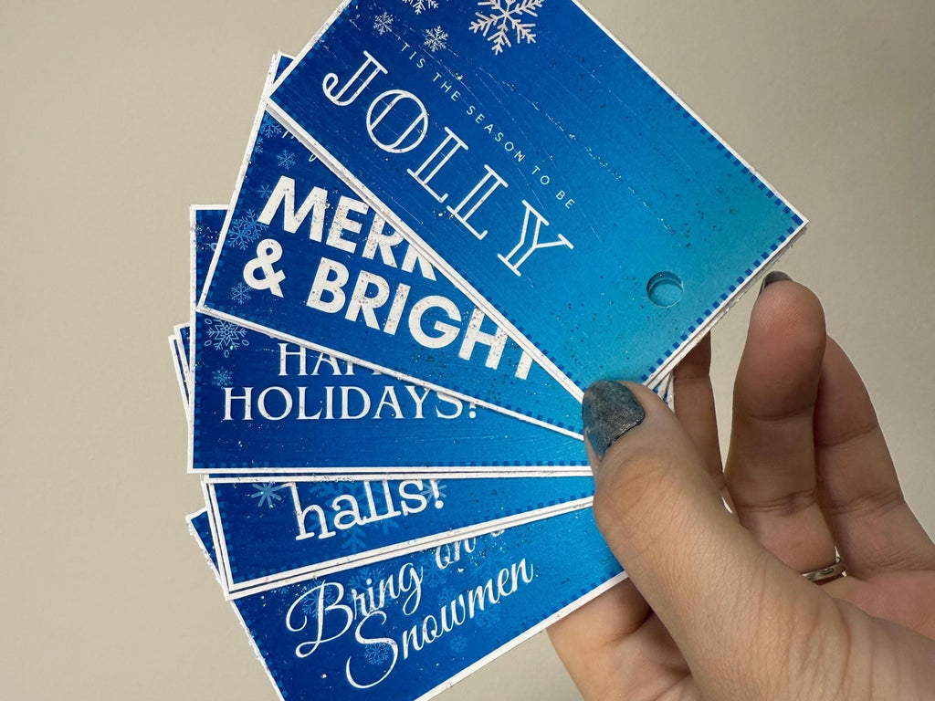 Blue Printable Winter Gift Tags | Digital Download PDF