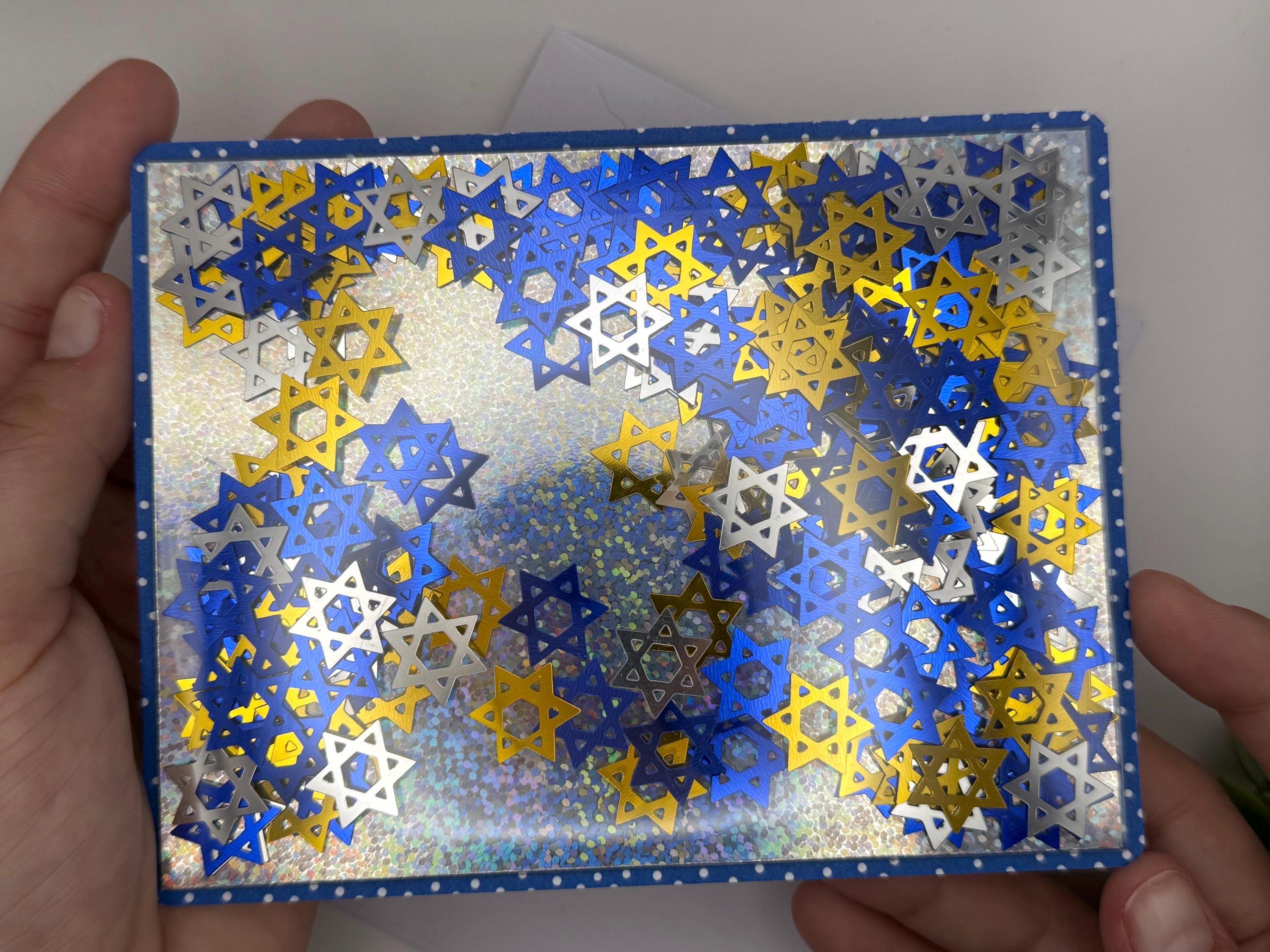 Star of David Shaker Card | Handmade Hannukah Cards