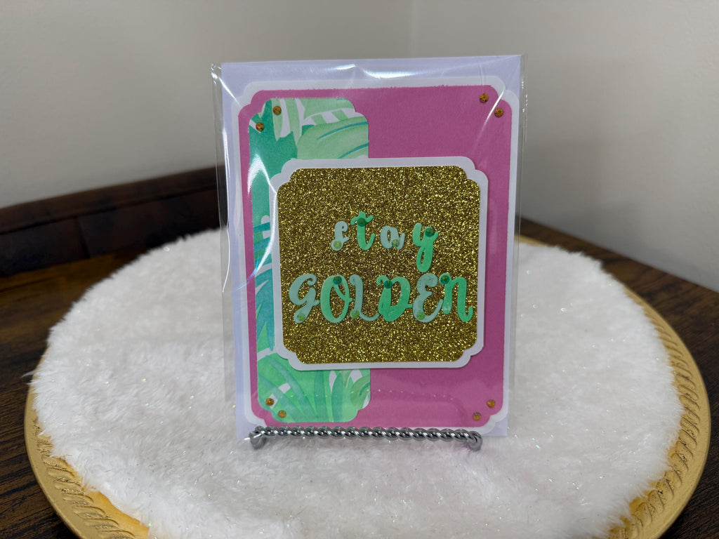 Sassy Handmade Glitter Greeting Card