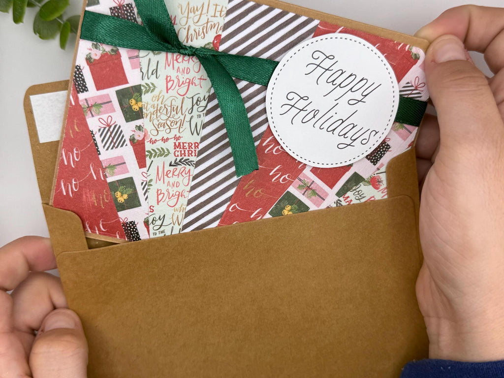 Happy Holidays Card | Handmade Patchwork Christmas Card