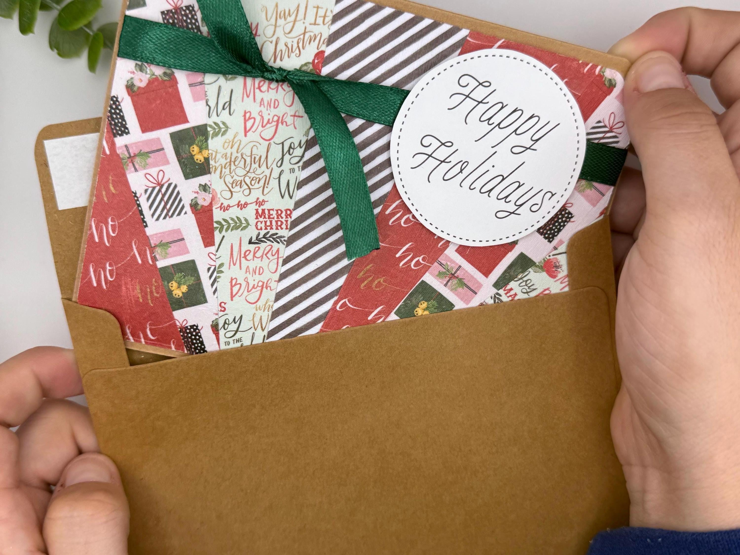 Happy Holidays Card | Handmade Patchwork Christmas Card