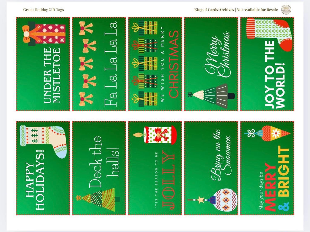 Handmade Christmas Gift Tag Set: Festive Holiday Labels