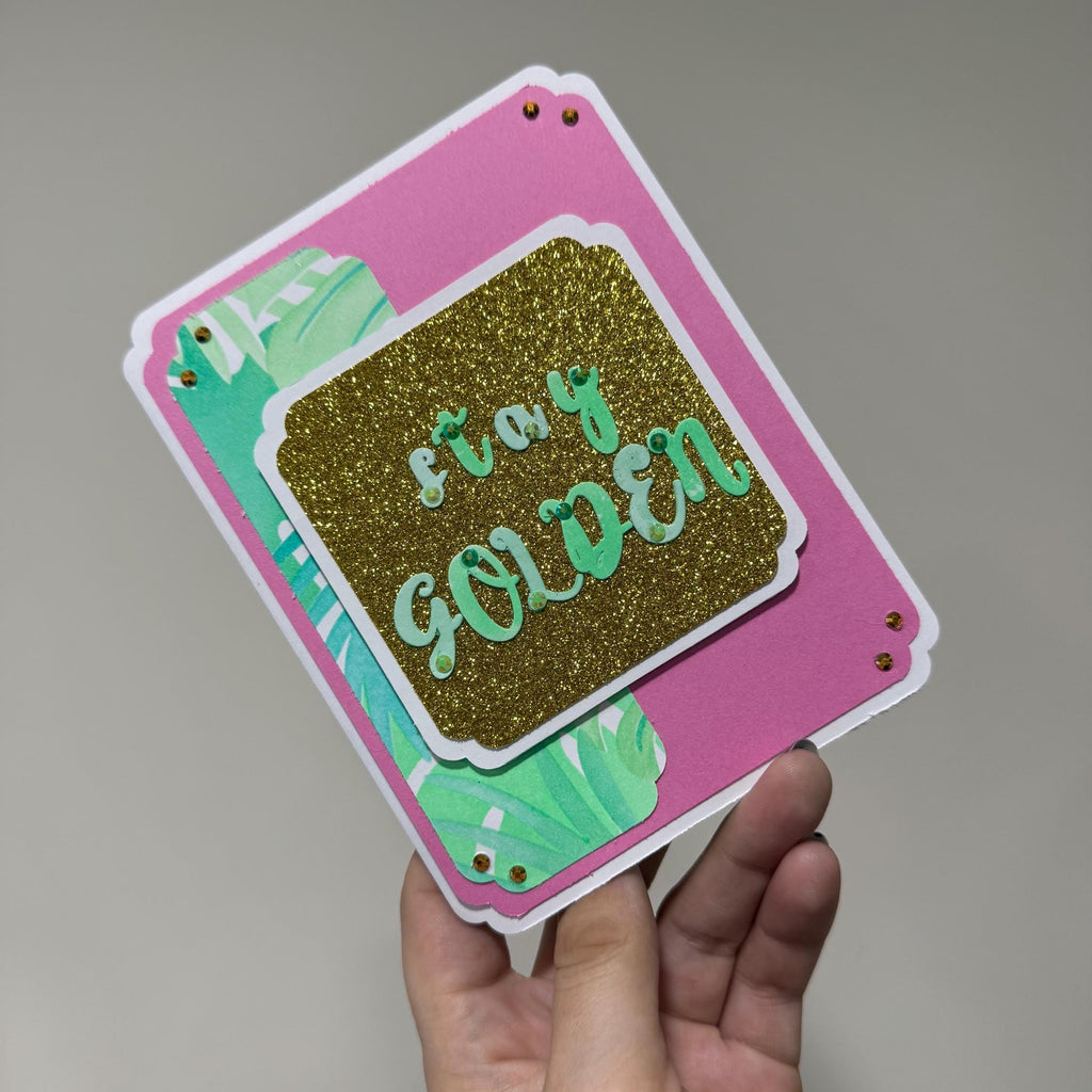 Sassy Handmade Glitter Greeting Card