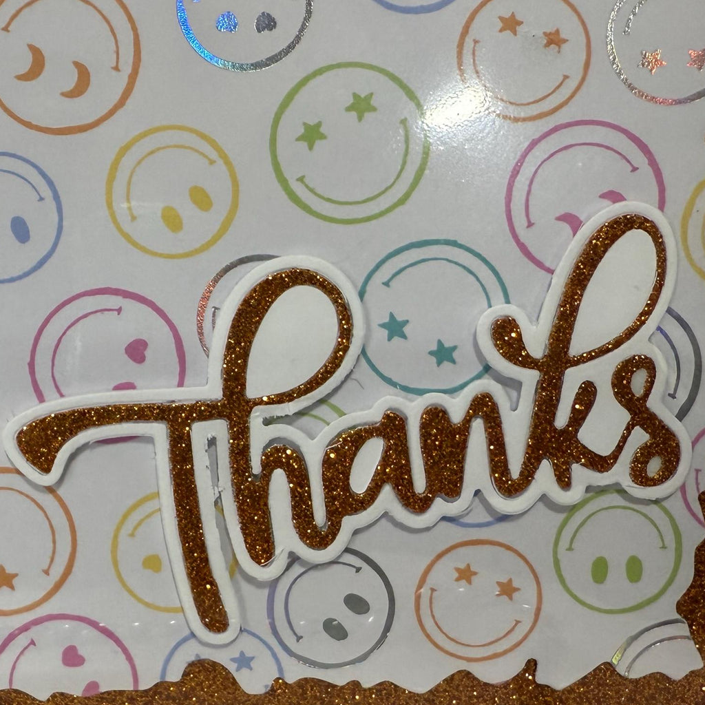 Handmade Glitter Thank You Card – For Him