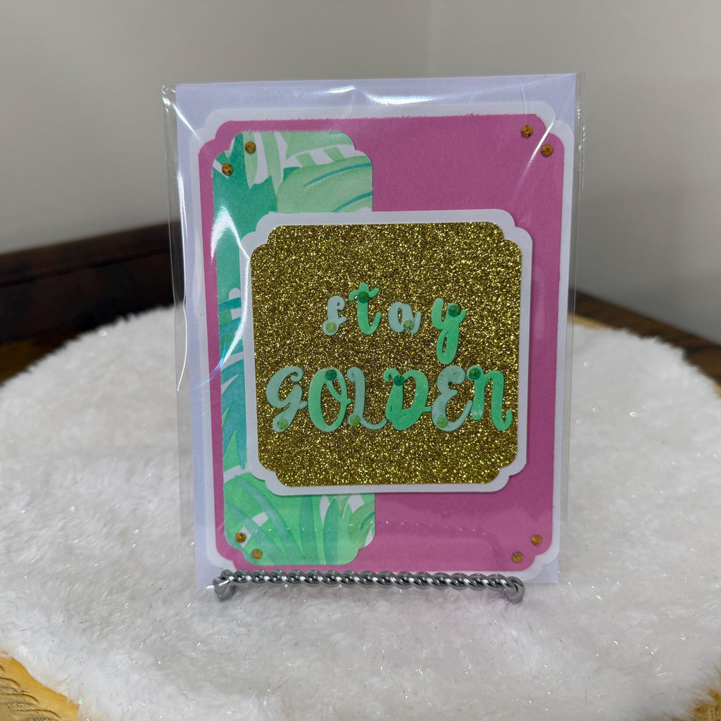 Sassy Handmade Glitter Greeting Card