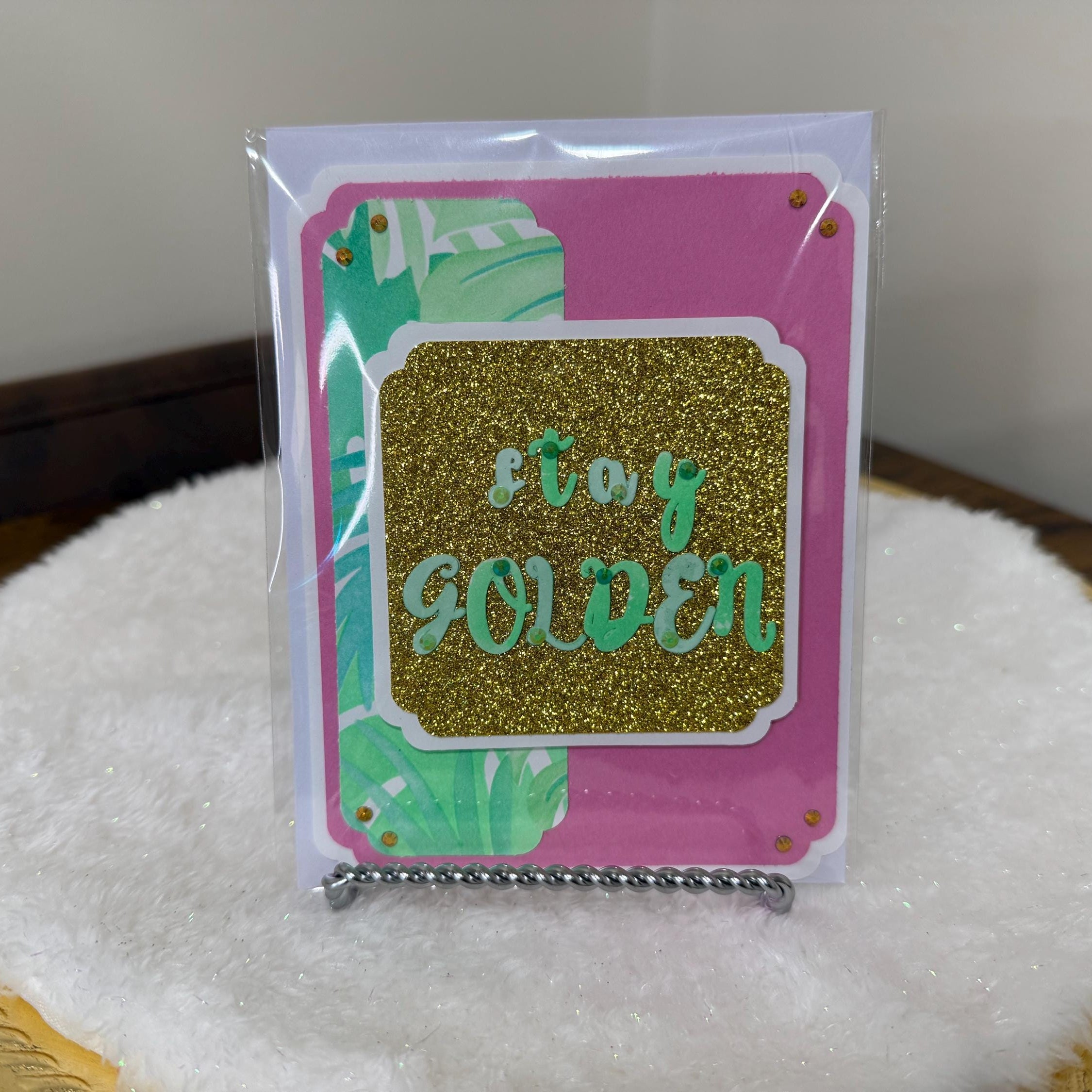 Sassy Handmade Glitter Greeting Card