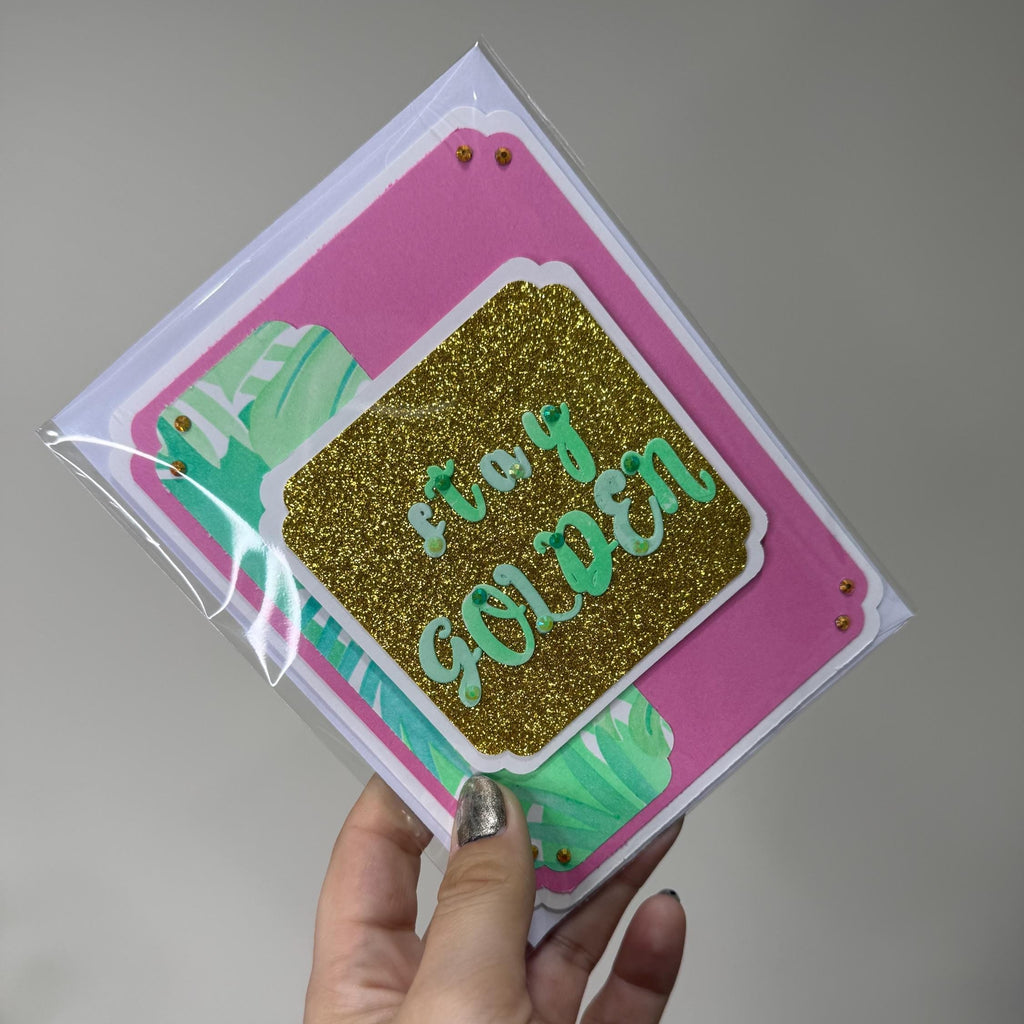 Sassy Handmade Glitter Greeting Card