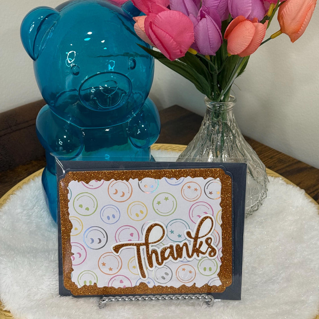 Handmade Glitter Thank You Card – For Him