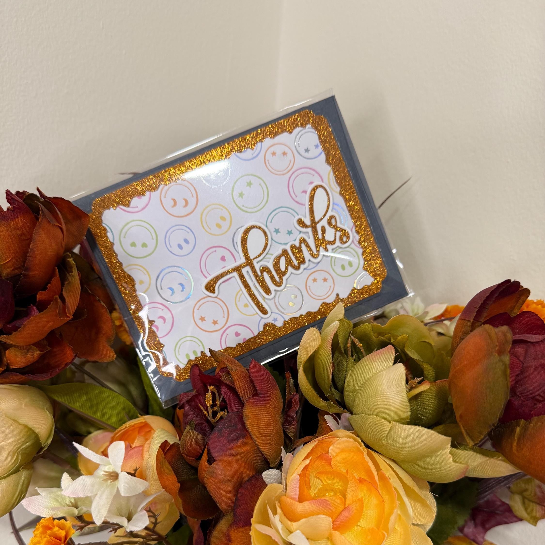 Handmade Glitter Thank You Card – For Him