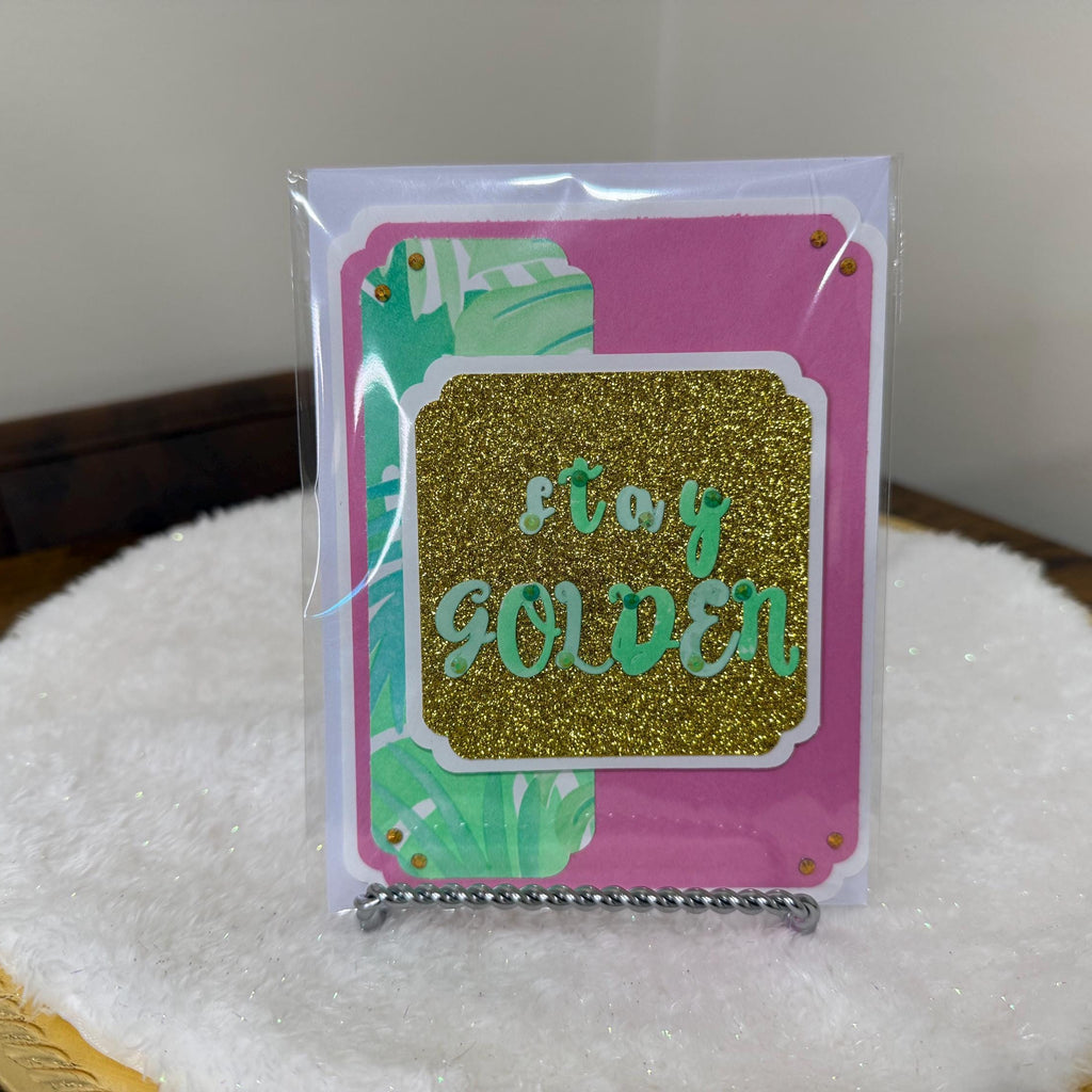 Sassy Handmade Glitter Greeting Card