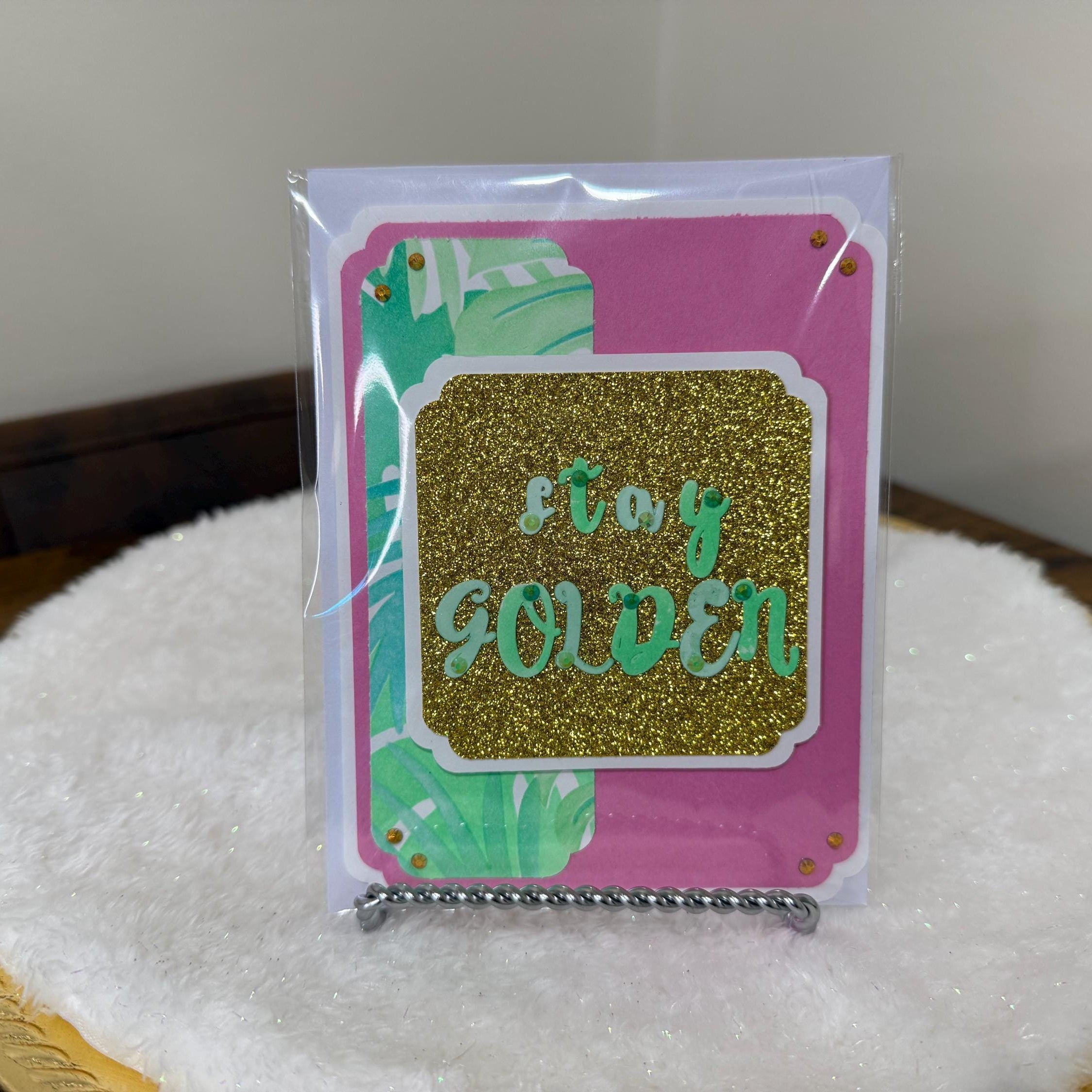 Sassy Handmade Glitter Greeting Card