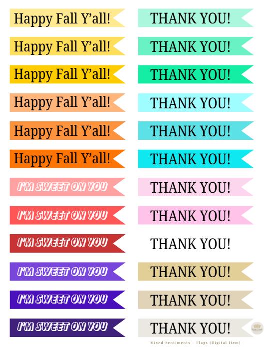 Printable Mixed Sentiment Flags | Digital Item