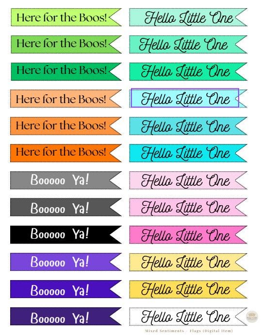Printable Mixed Sentiment Flags | Digital Item