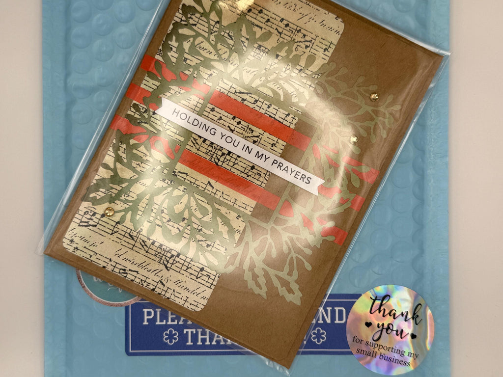Holding You in My Prayers Greeting Card | Handmade Sympathy Note