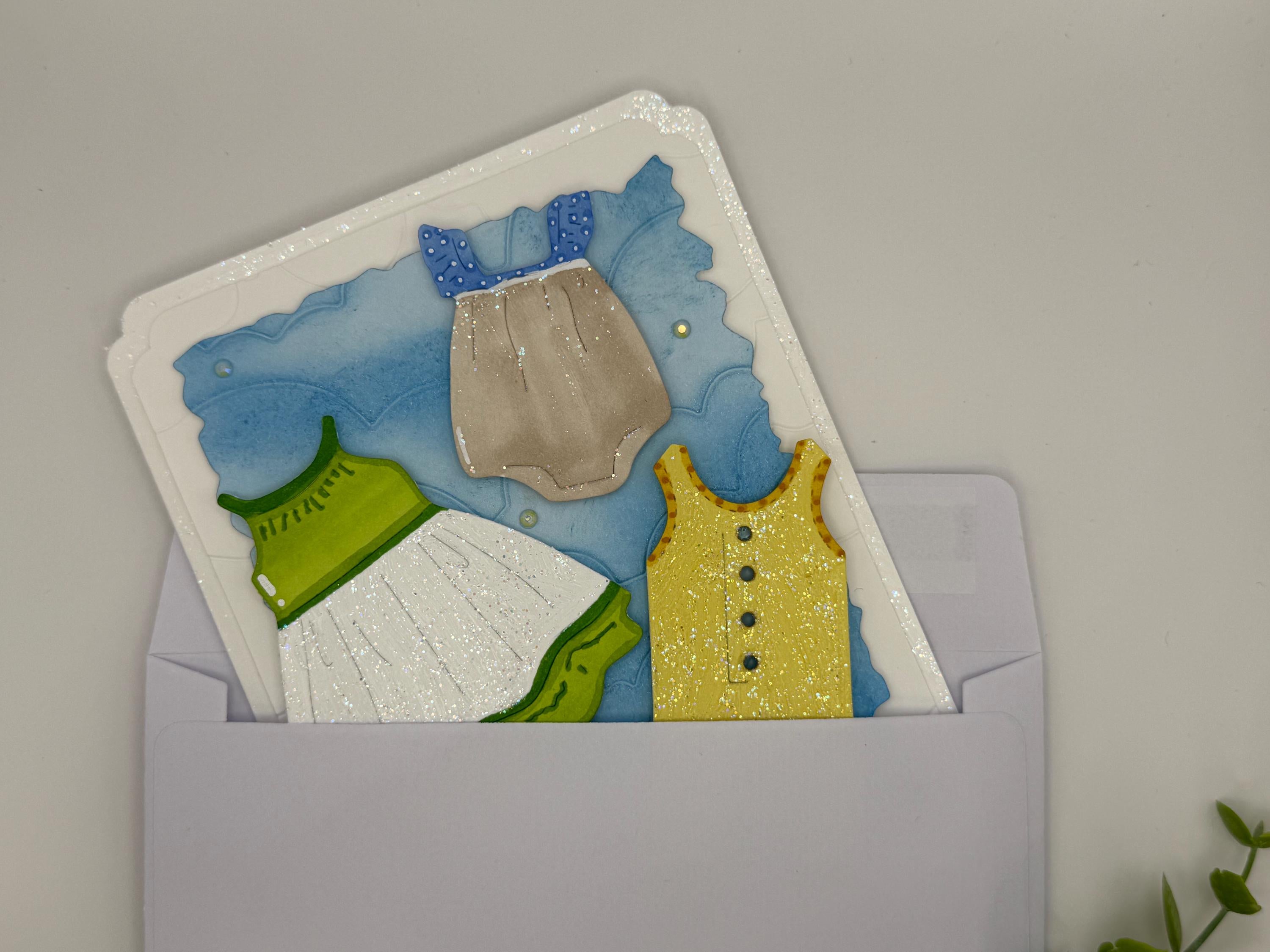 Your Laundry Just Got Cuter | Handmade New Baby Greeting Card