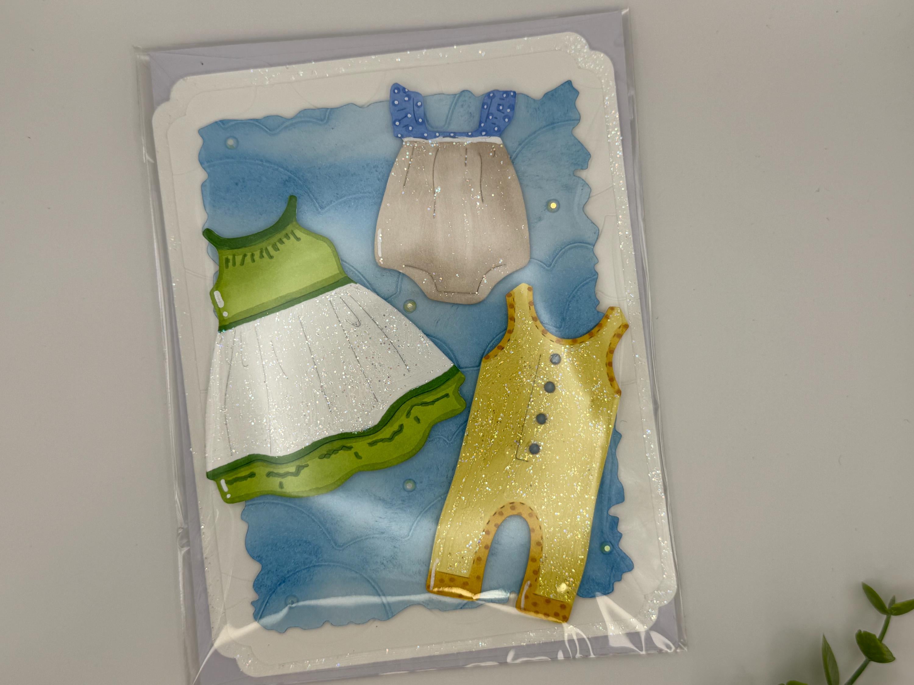 Your Laundry Just Got Cuter | Handmade New Baby Greeting Card