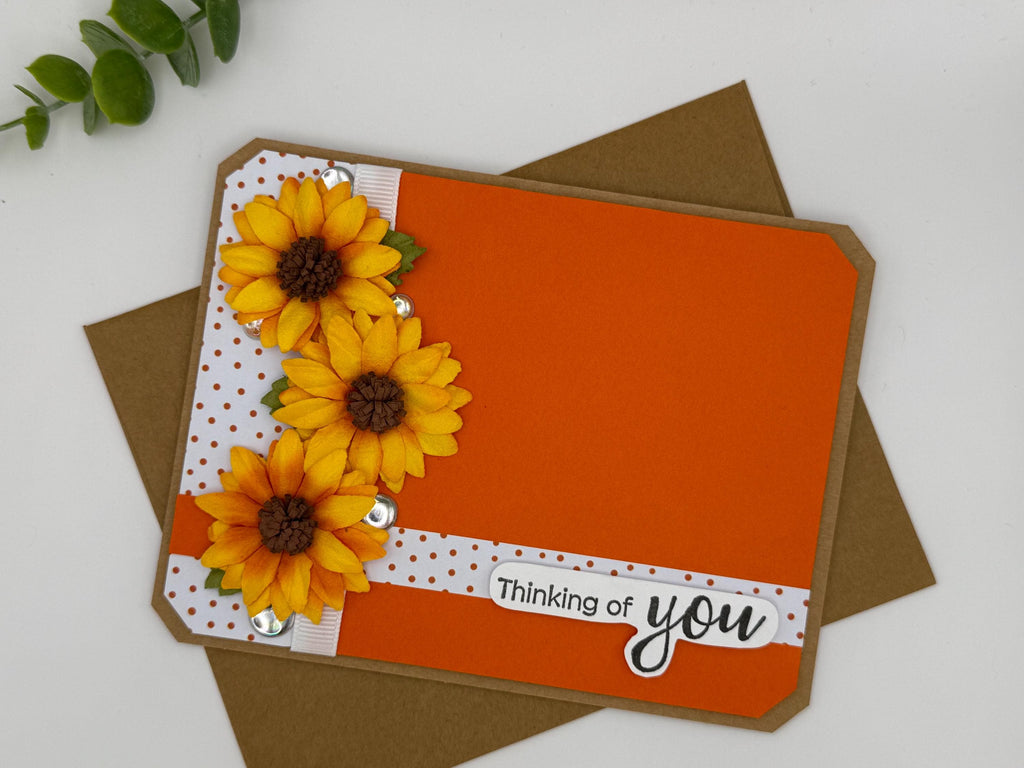 Thinking of You | Handmade Sunflower Greeting Card