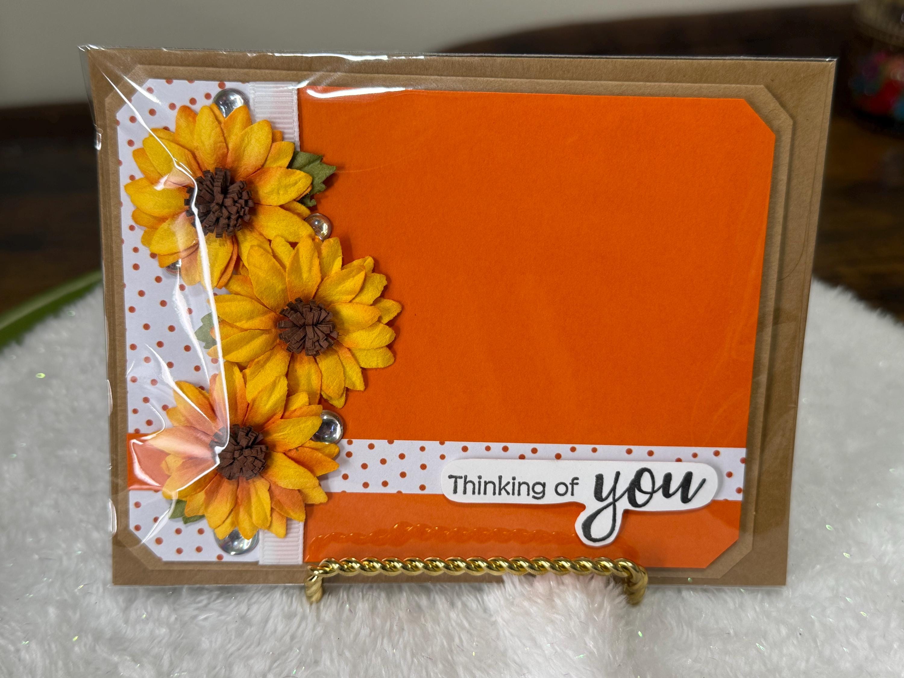 Thinking of You | Handmade Sunflower Greeting Card