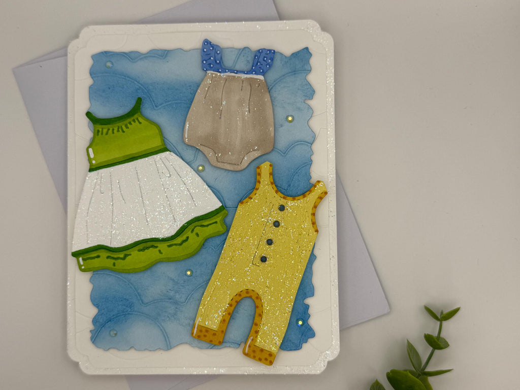 Your Laundry Just Got Cuter | Handmade New Baby Greeting Card