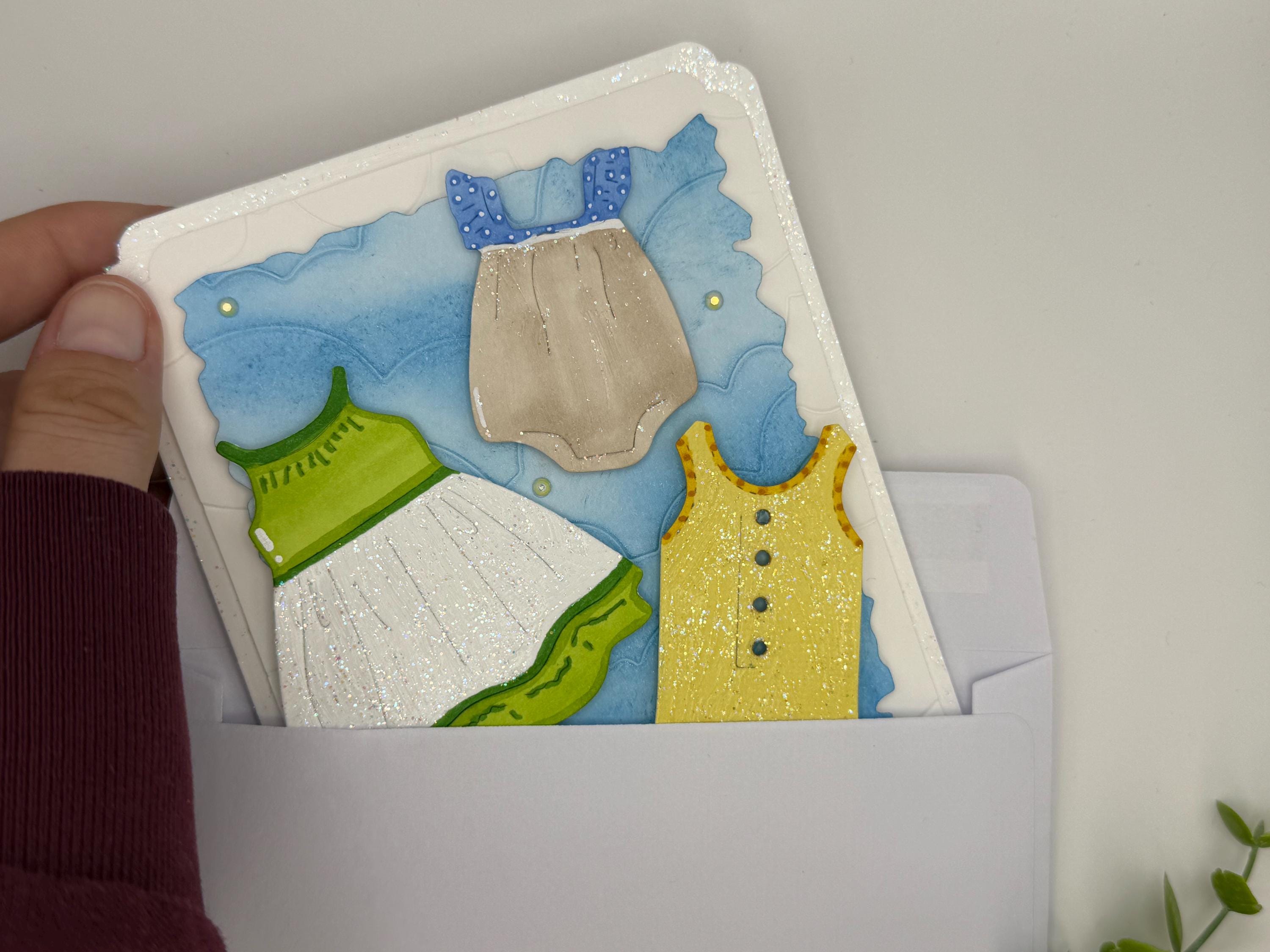 Your Laundry Just Got Cuter | Handmade New Baby Greeting Card