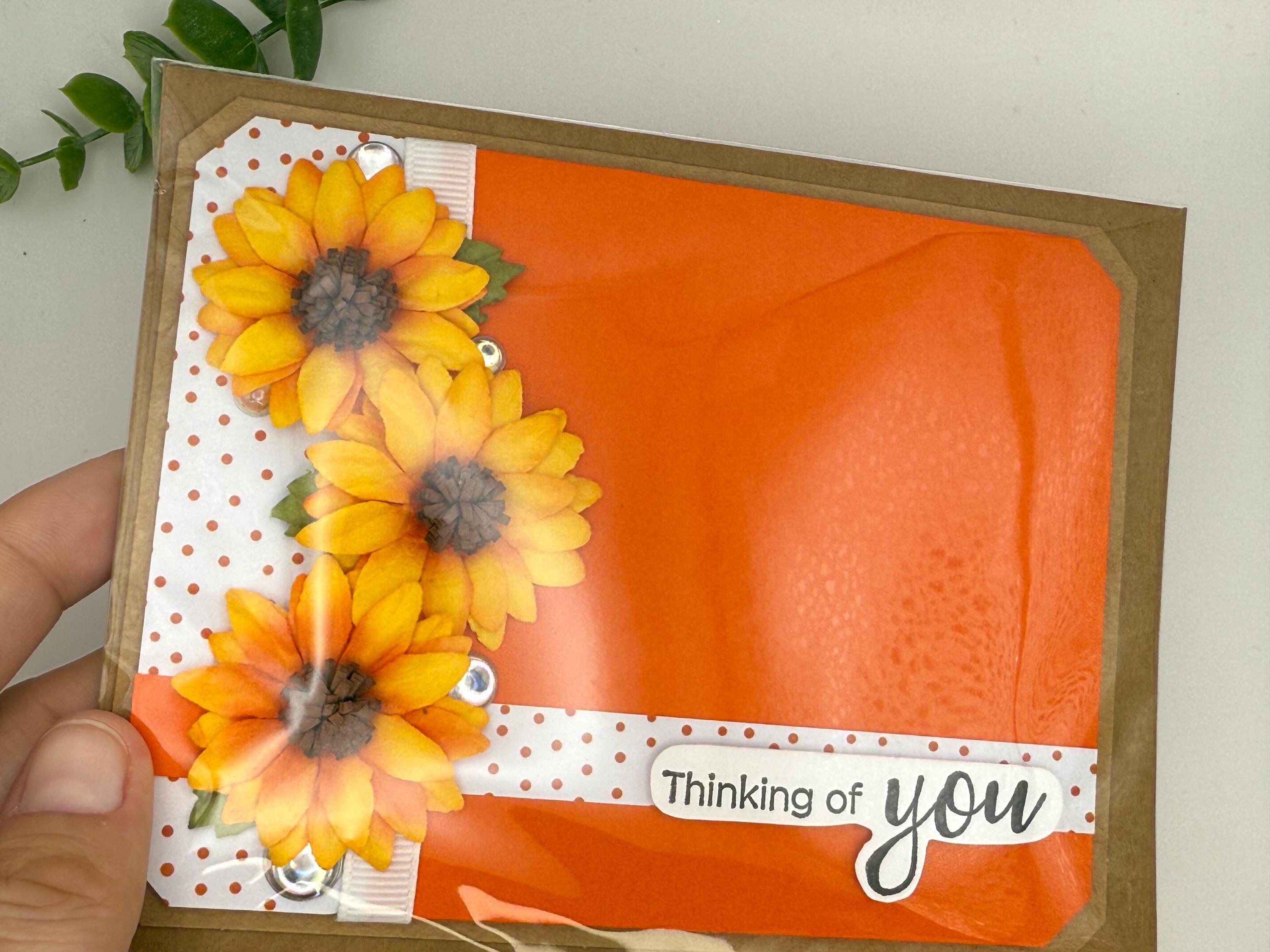 Thinking of You | Handmade Sunflower Greeting Card