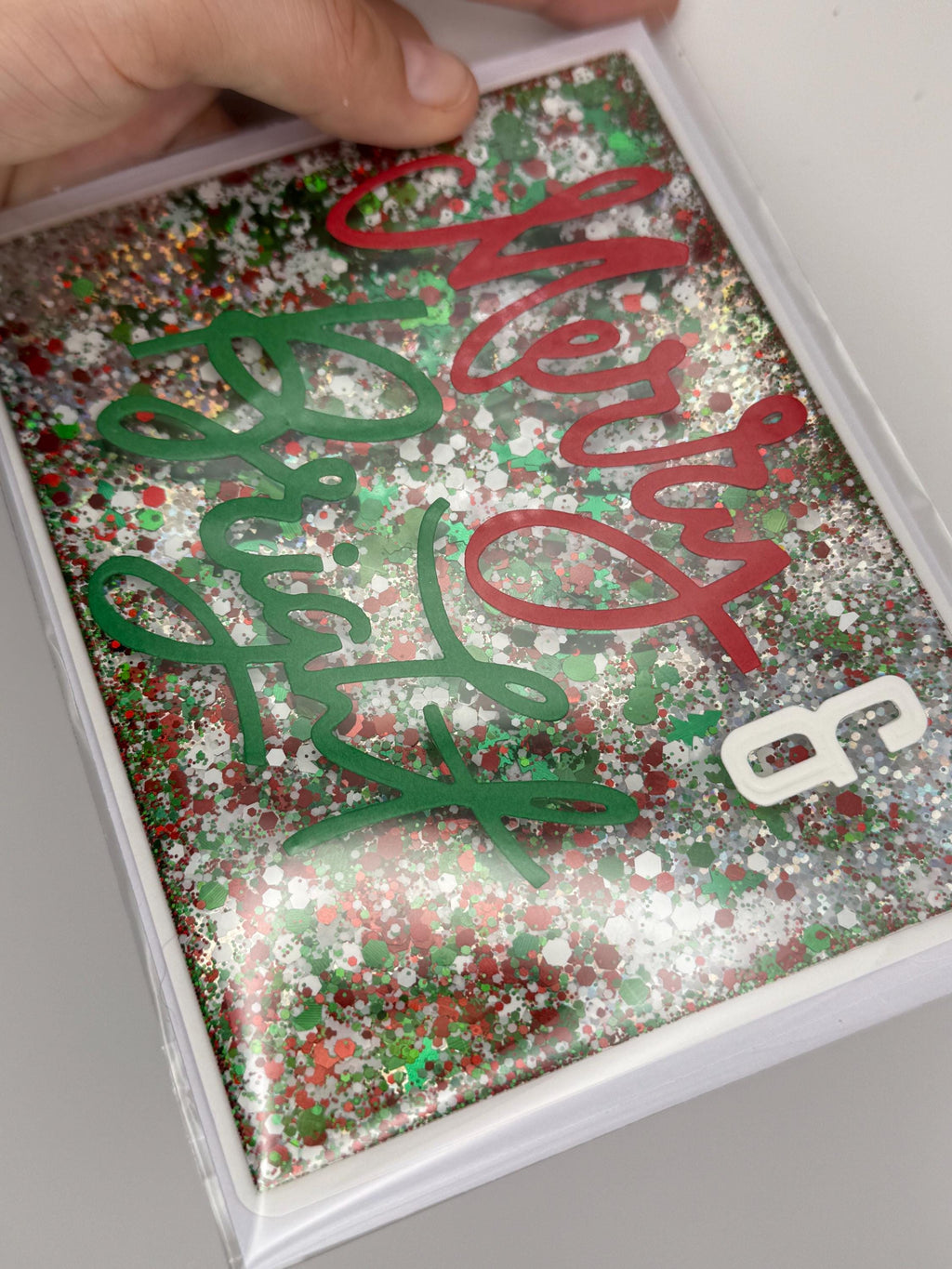 Merry & Bright Classic Colors | Handmade Shaker Holiday Card