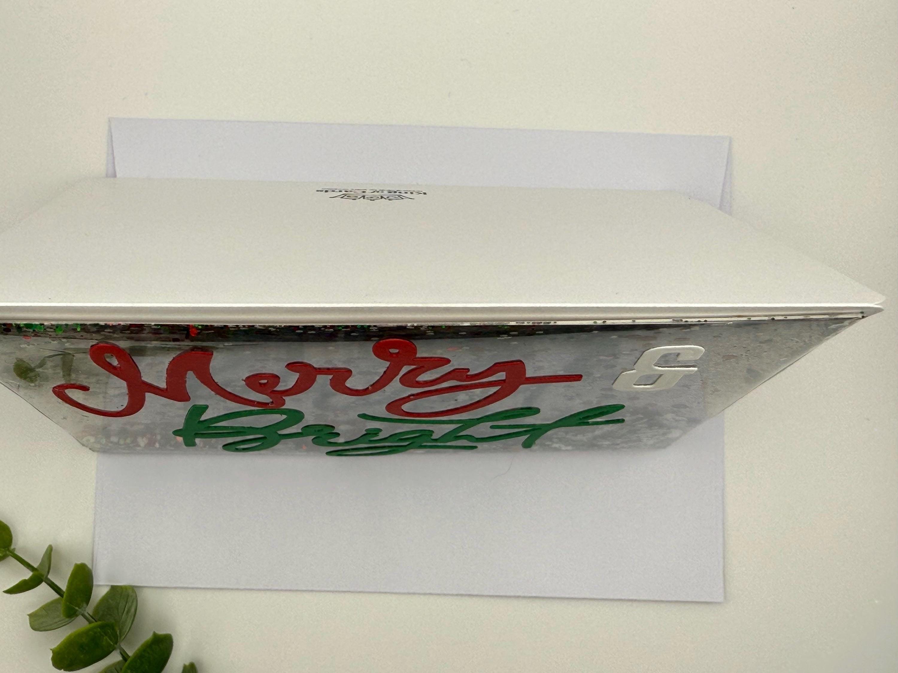 Merry & Bright Classic Colors | Handmade Shaker Holiday Card