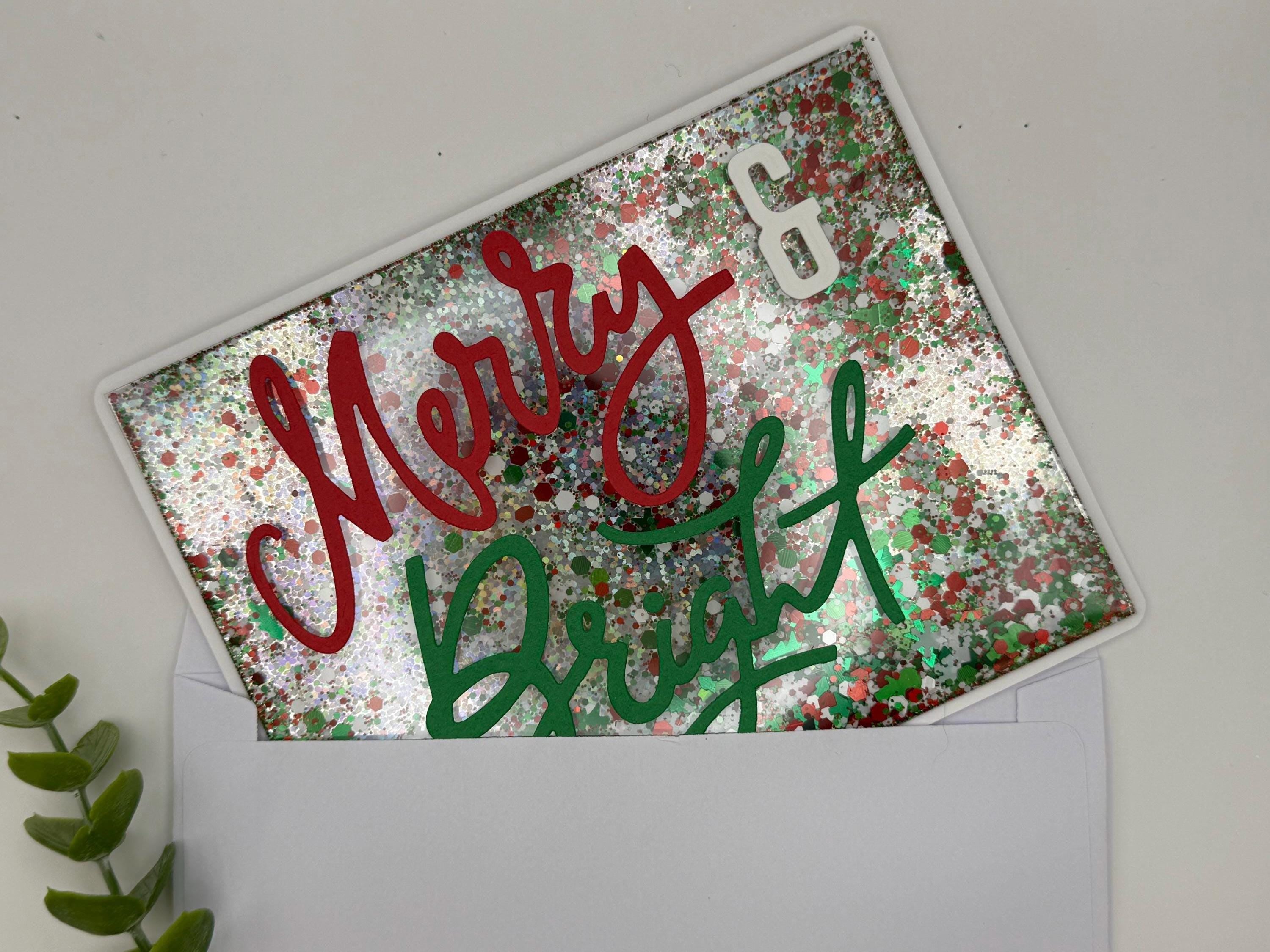 Merry & Bright Classic Colors | Handmade Shaker Holiday Card