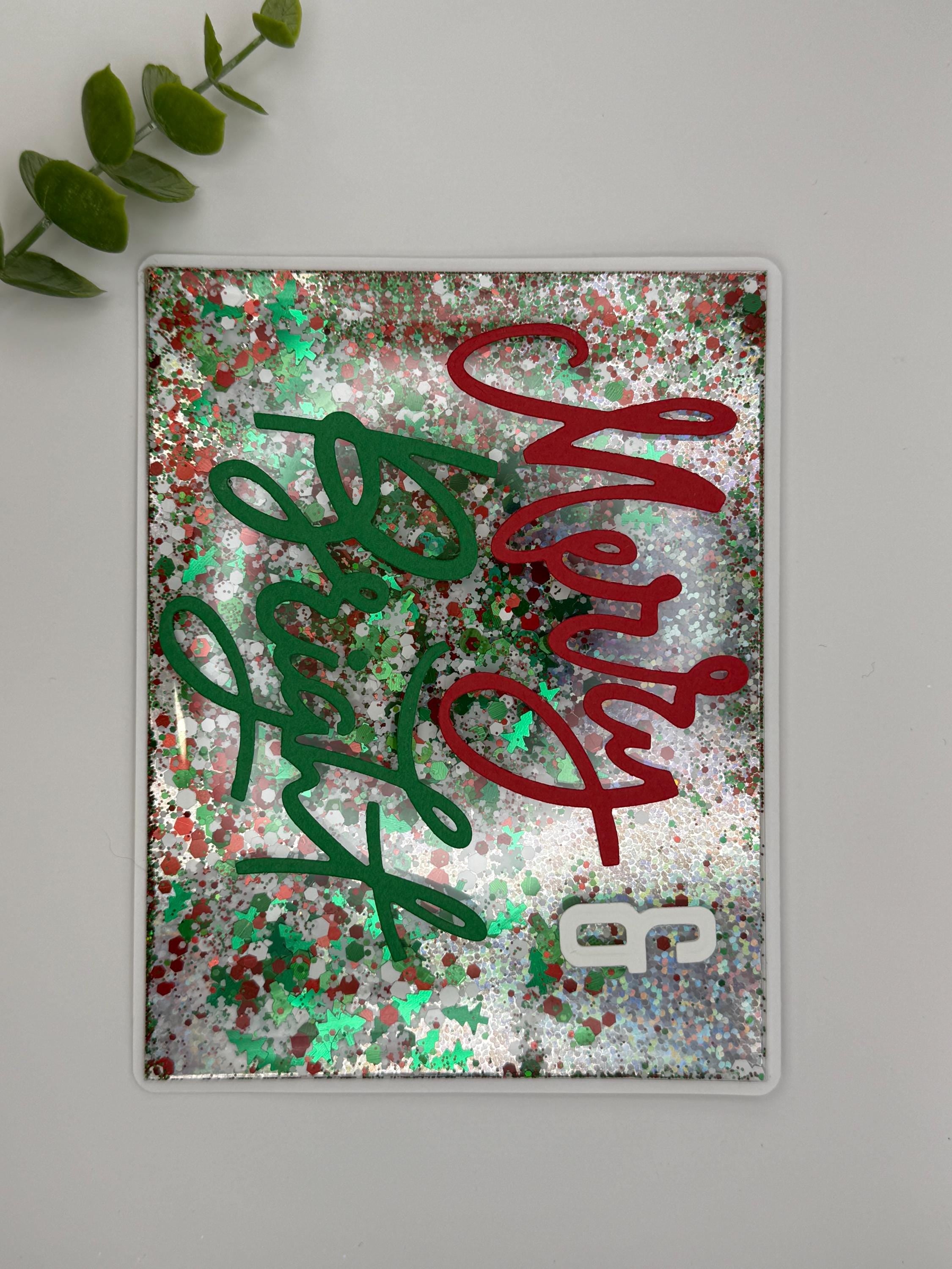 Merry & Bright Classic Colors | Handmade Shaker Holiday Card