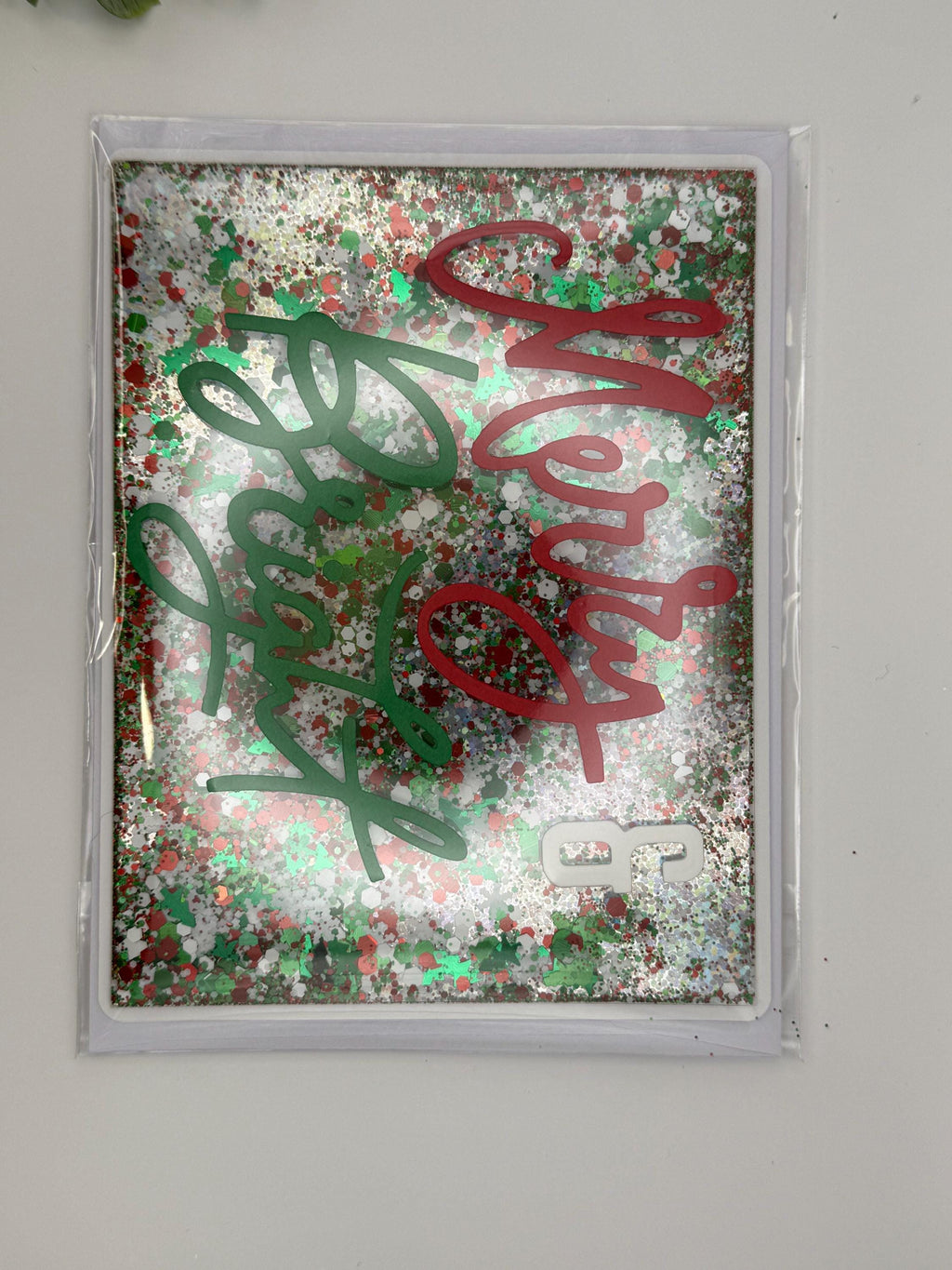 Merry & Bright Classic Colors | Handmade Shaker Holiday Card