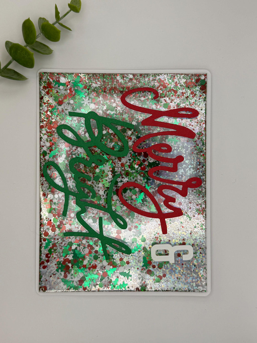 Merry & Bright Classic Colors | Handmade Shaker Holiday Card