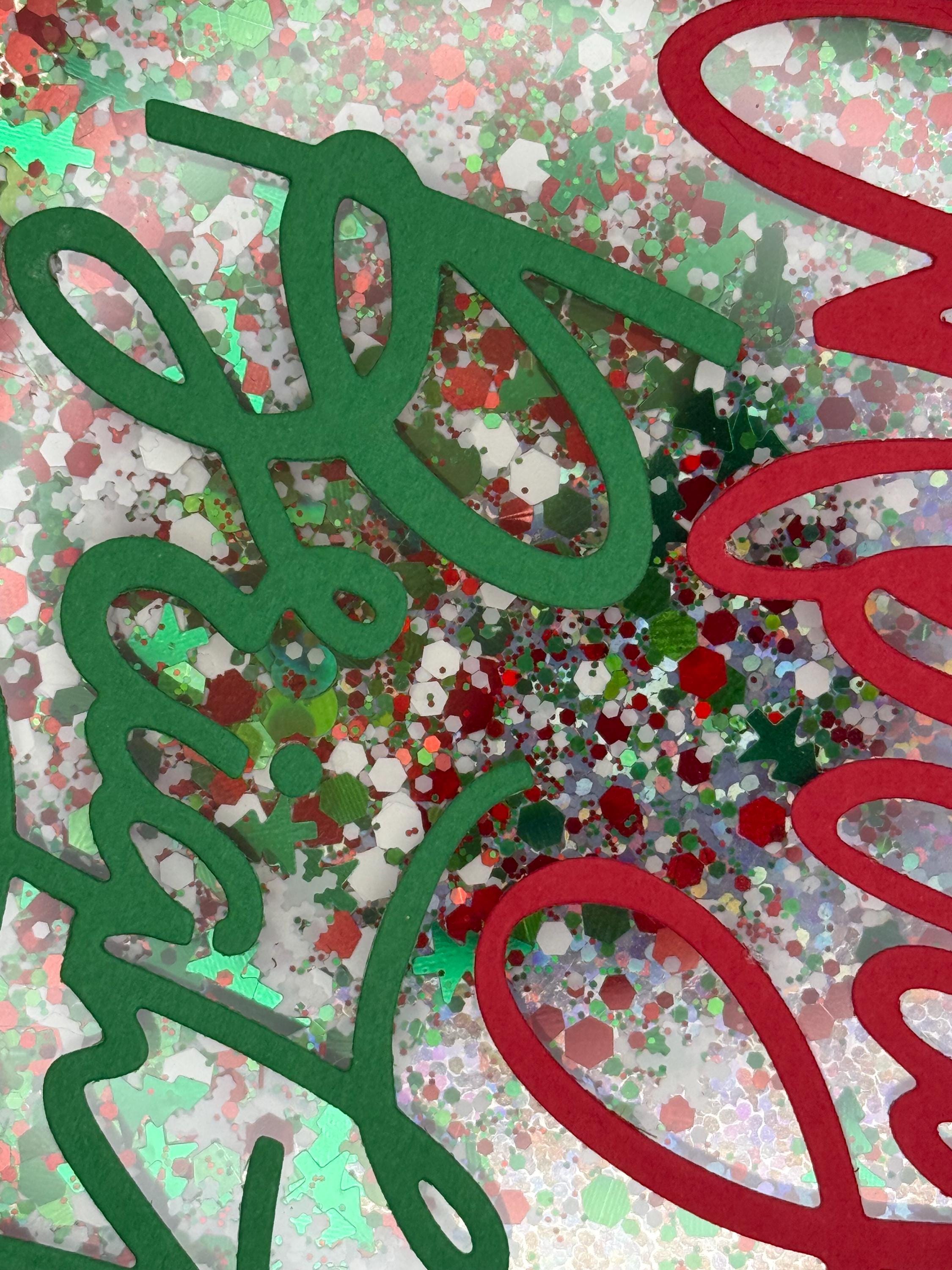 Merry & Bright Classic Colors | Handmade Shaker Holiday Card