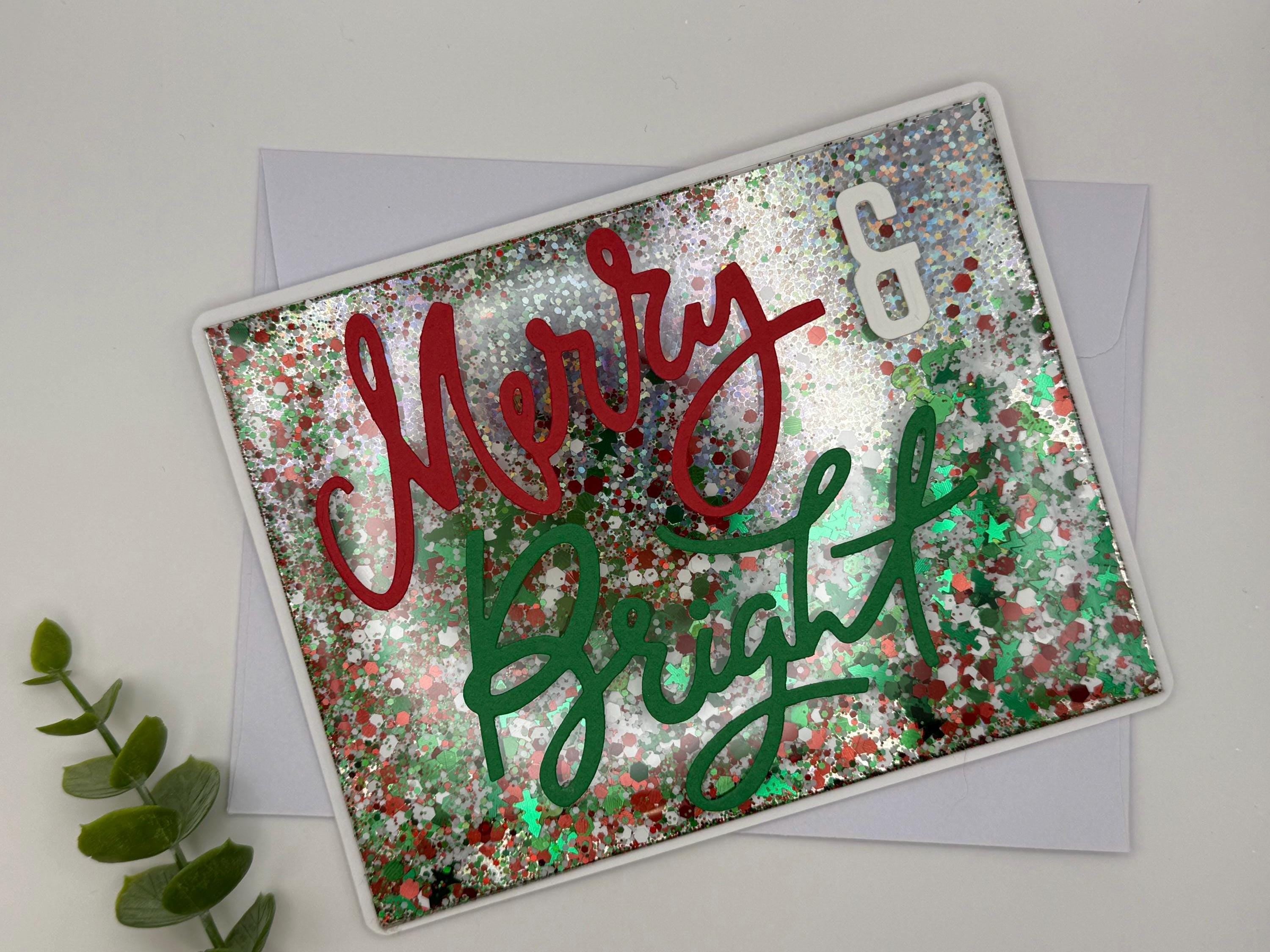 Merry & Bright Classic Colors | Handmade Shaker Holiday Card