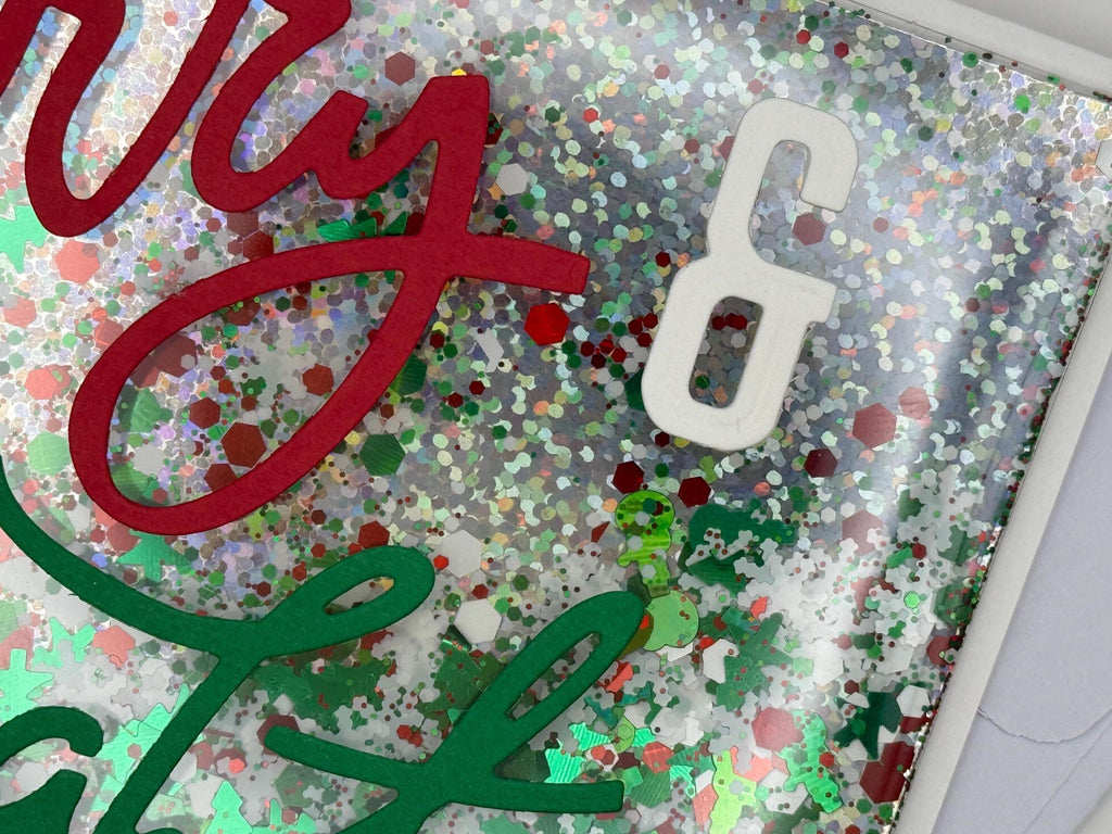 Merry & Bright Classic Colors | Handmade Shaker Holiday Card