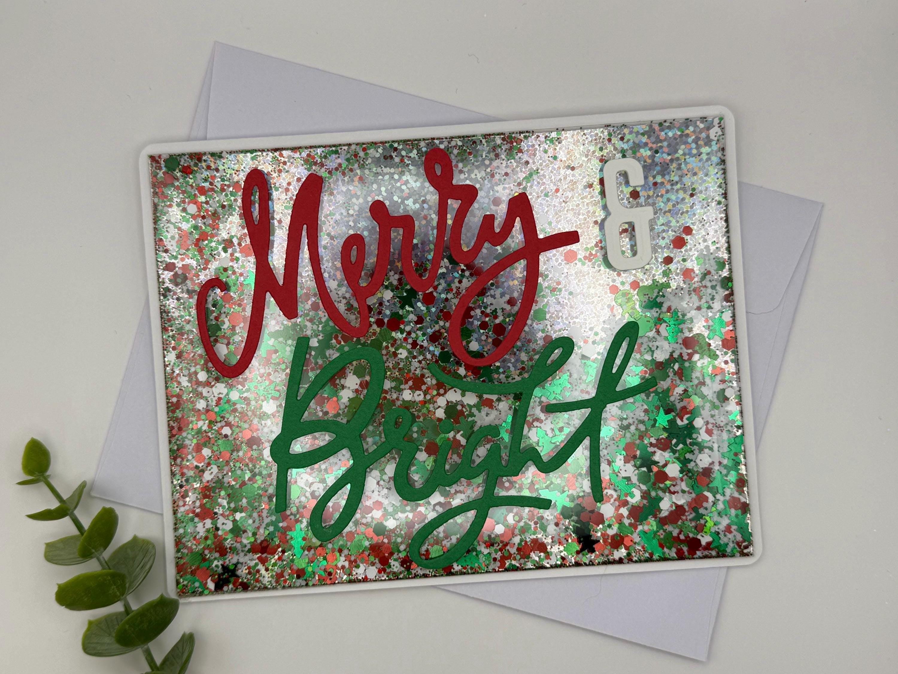Merry & Bright Classic Colors | Handmade Shaker Holiday Card
