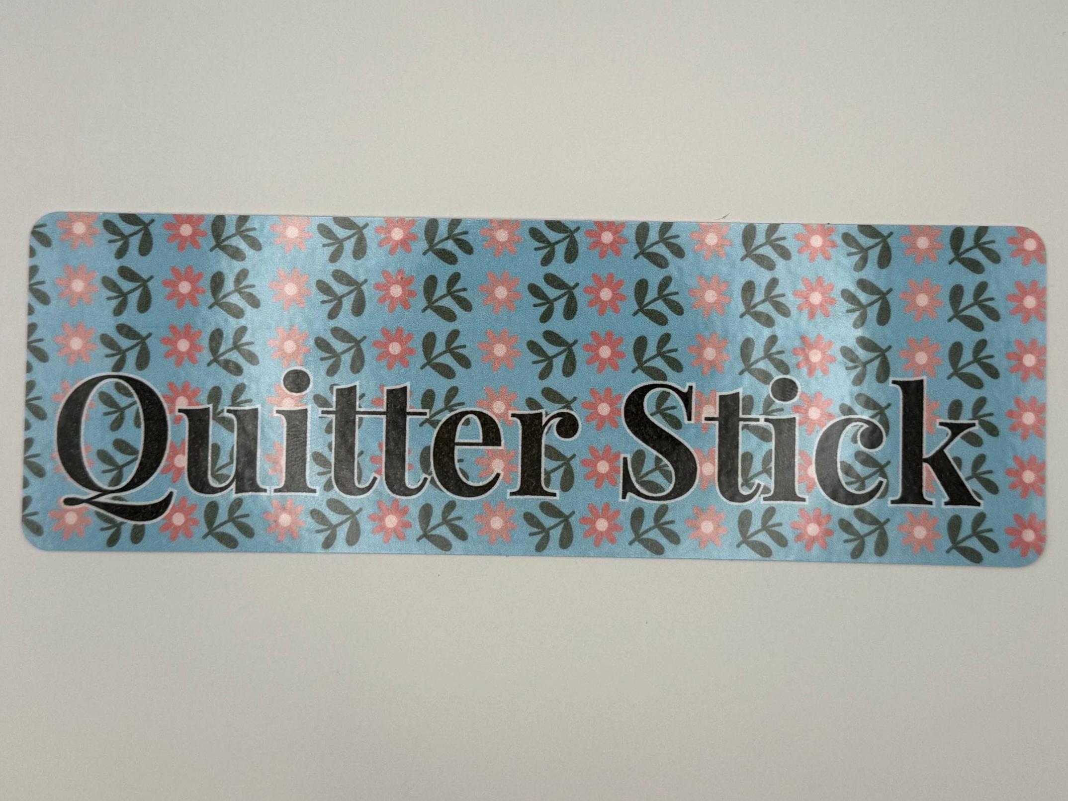 5 Pack of Floral Laminate Bookmarks | Quitter Stick Design
